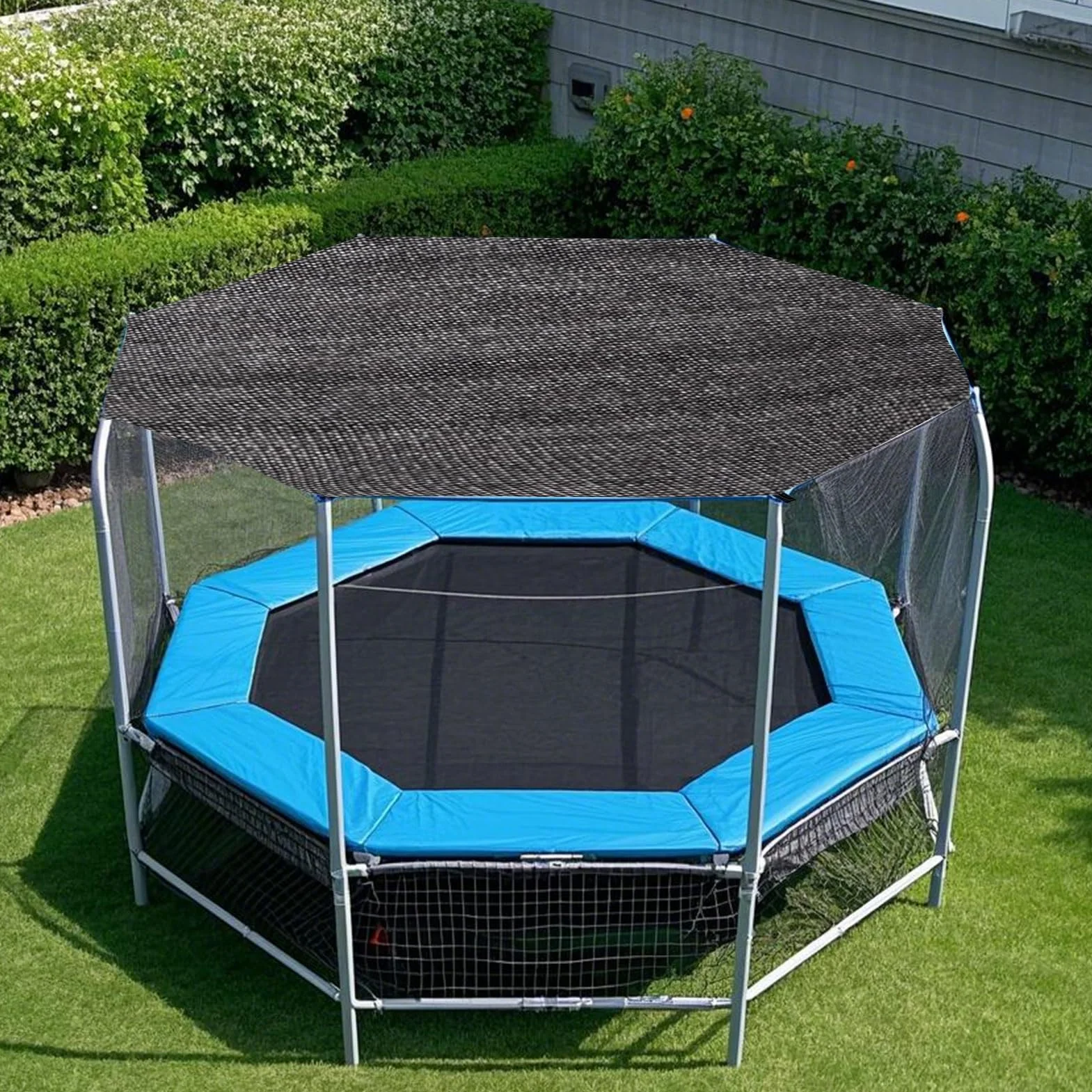 FUFRE Bâche de protection solaire pour trampoline - Diamètre : 183, 244, 305, 366 cm - Pour 6/8 barres - Résistant aux UV - Accessoire de trampoline