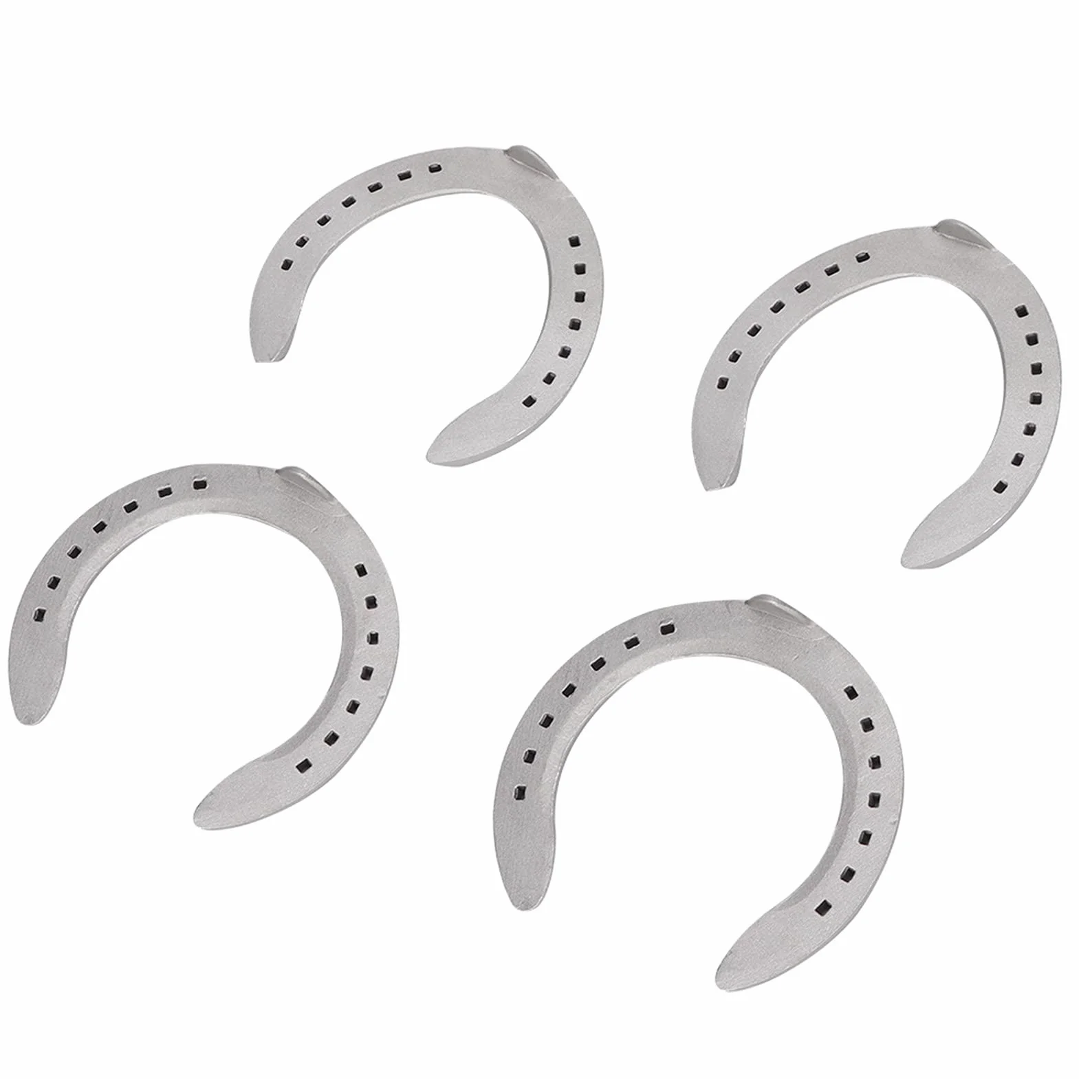 Kit de Fer à Cheval en Alliage d'aluminium 4 Pièces, Fers à Cheval de Sport Durables pour Les Courses de Chevaux avec Différentes Tailles pour Un Ajustement Optimal (4)