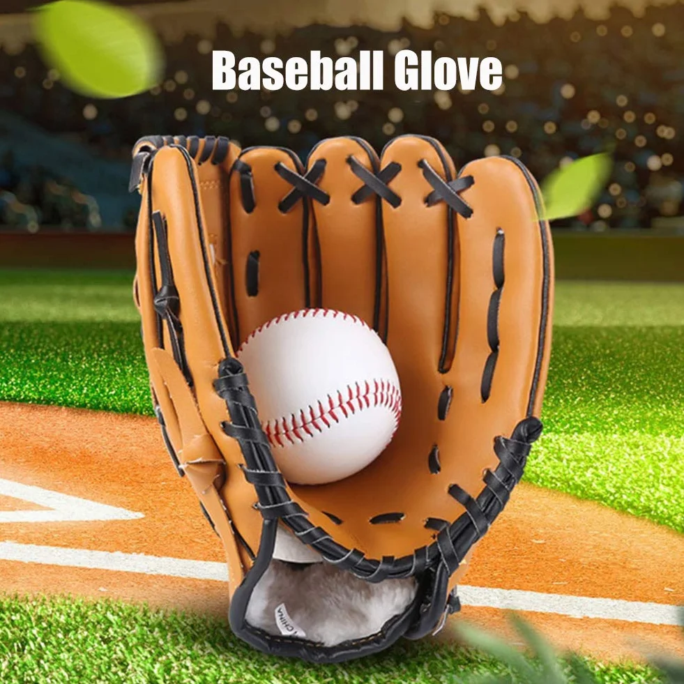Gant de Baseball, Gants de frappeur de Sport, Gants de Baseball en Cuir PU Solide, Gants de Lanceur pour Enfant, 10,5 Pouces Gant à Gauche