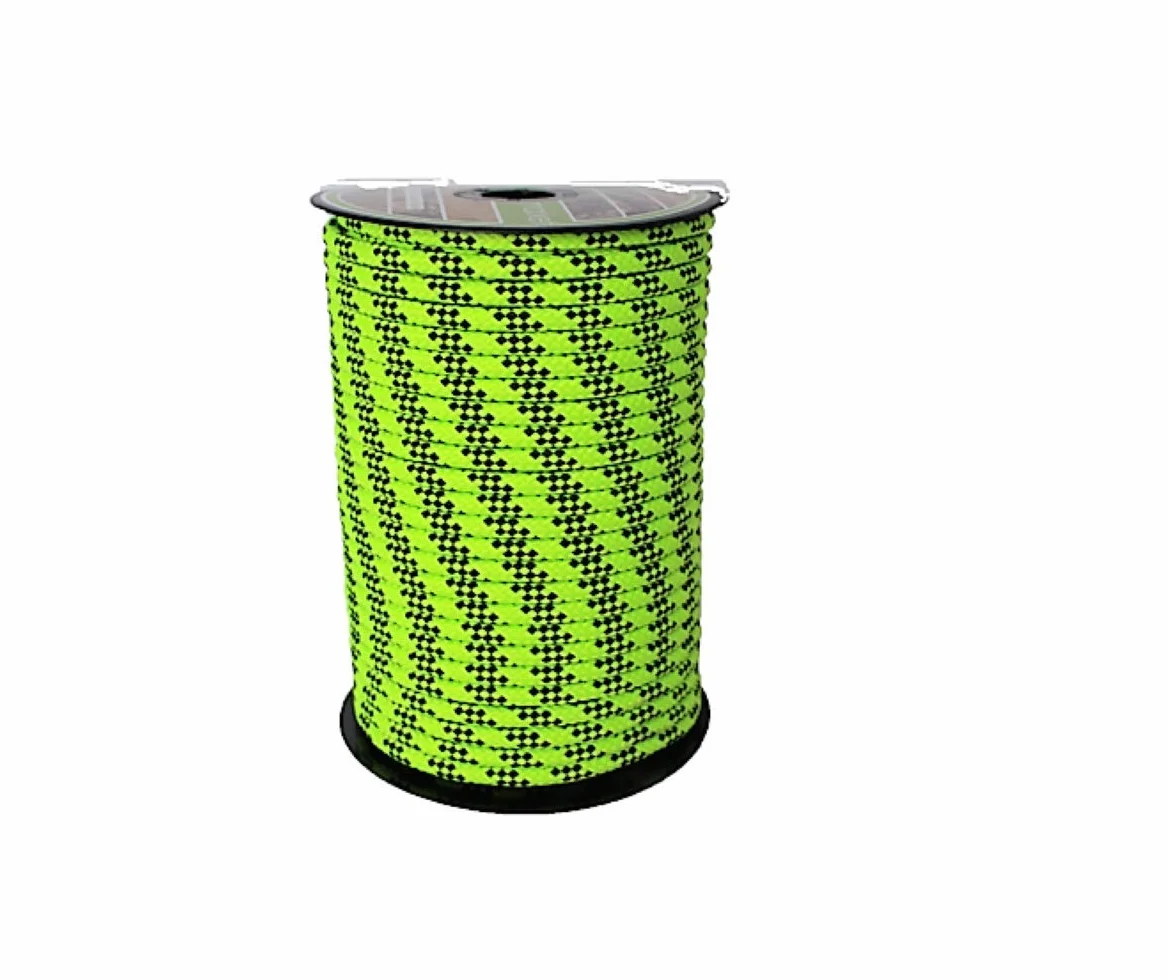 Cordamarket 8 mm Corde de drisse, Unisexe, Vert Fluo, 50 m