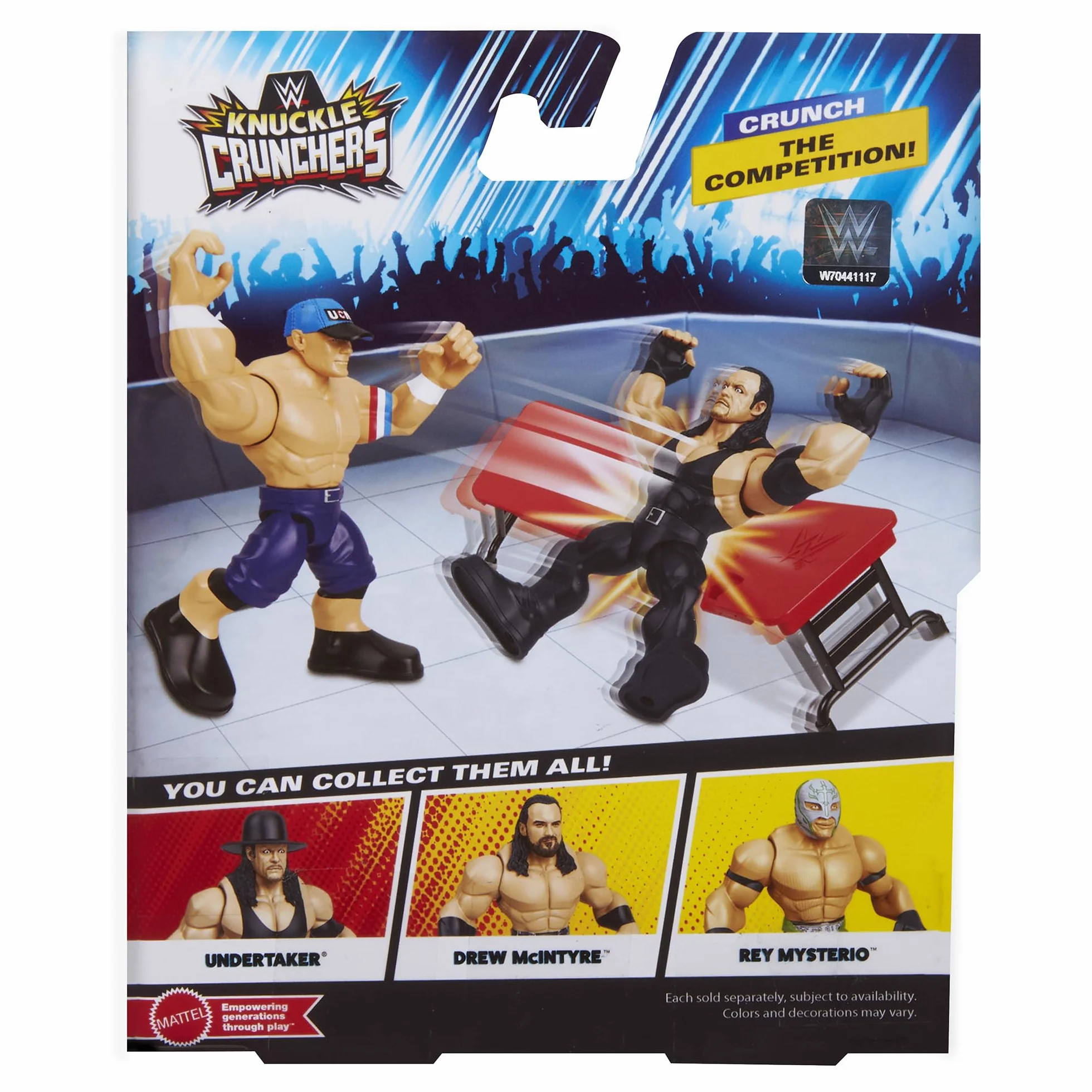 WWE John Cena Knuckle Crunchers 6 Figurine de lutte Bleu