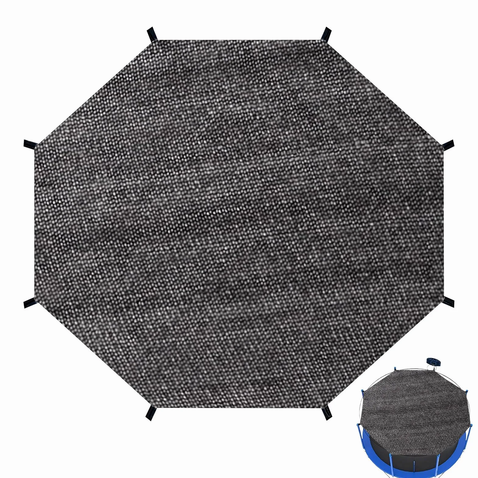FUFRE Bâche de protection solaire pour trampoline - Diamètre : 183, 244, 305, 366 cm - Pour 6/8 barres - Résistant aux UV - Accessoire de trampoline