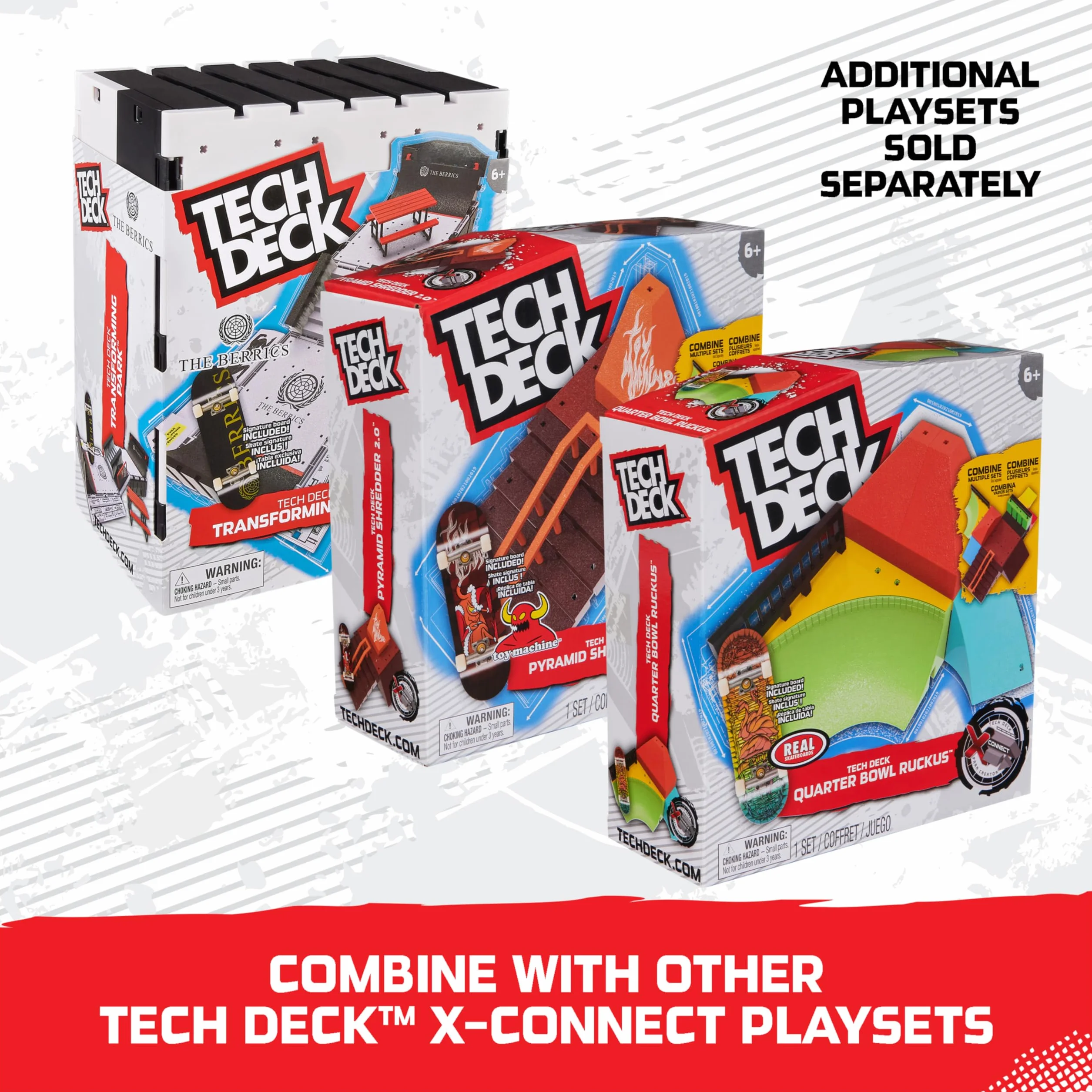 Spin Master Tech Deck Primitive Skate Park de X-Connect Kit de rampes personnalisables et constructibles avec une planche à doigts pour enfants à partir de 6 ans