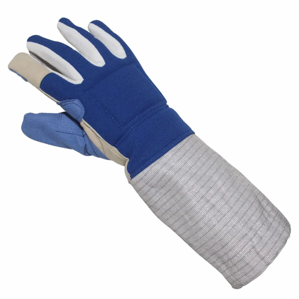 Gants d'escrime - Manches en tissu métallique - Gants de match de sabre - Gants d'entrainement et de compétition pour adultes et enfants - Équipement conducteur de sabre (XXS-XXL)