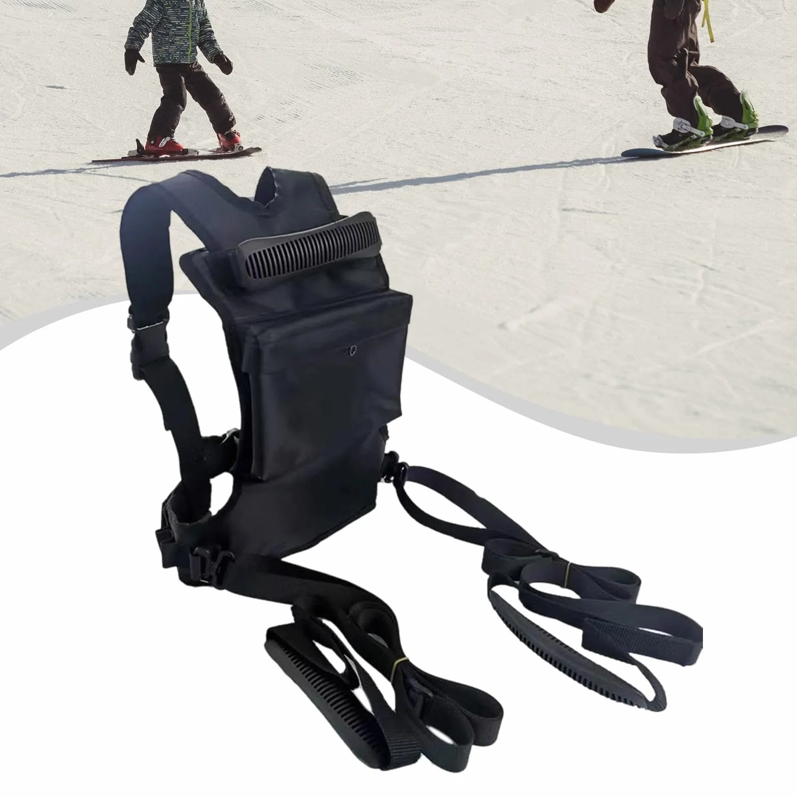 F Fityle Harnais de Ski et de Snowboard pour Enfants, Corde de Traction pour Le Ski, Apprentissage du Ski, Harnais d'entraînement pour Le Patin, Accessoires de Ski pour Enfant Garçon Fille Débutants