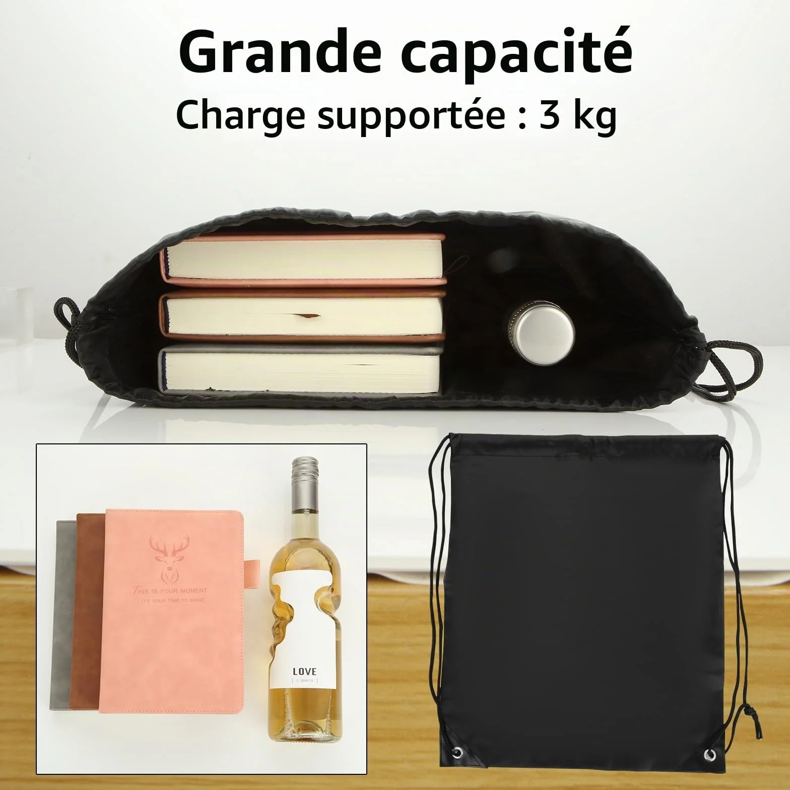 DAJAVE Lot de 20 Sac à dos Sport Gym Sack Sport Gymnastique Natation Sac Cordon de Sport Imperméable Voyage Chaussures école maternelle Adultes et Enfants