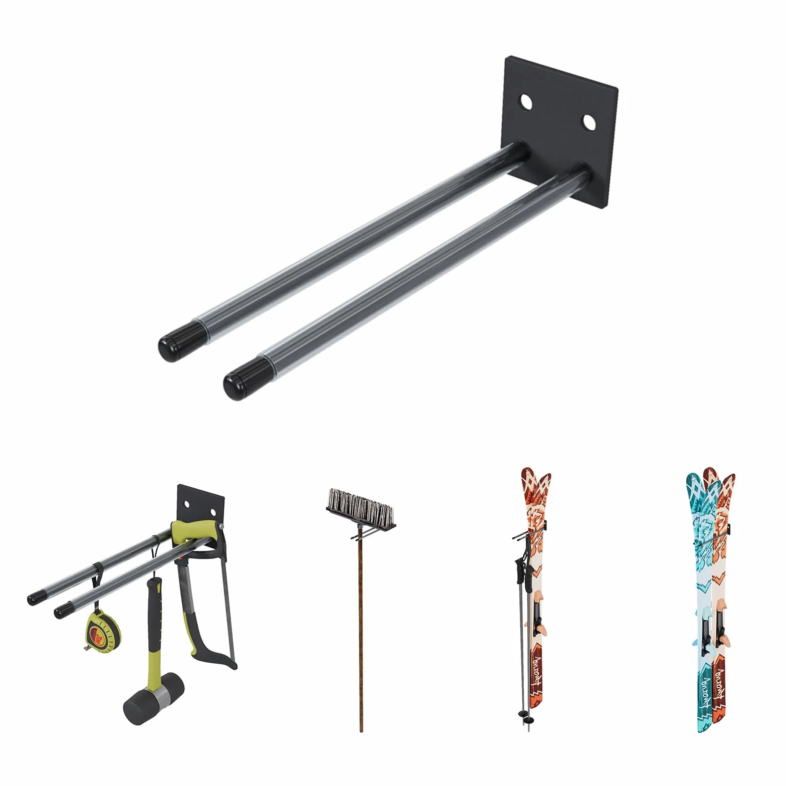 QLS Support mural pour skis N2 - 22 cm