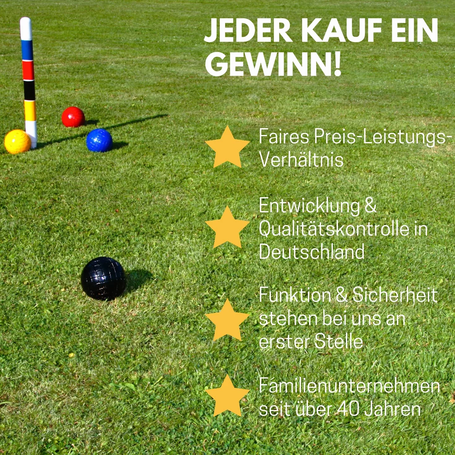 BEST SPORTING Crocket - Crocket - Croquet pour adultes et enfants - Avec raquettes, boules, buts, piquets de marquage - Jeux de plein air pour adultes - Jeux de jardin pour enfants - Kit de croquet