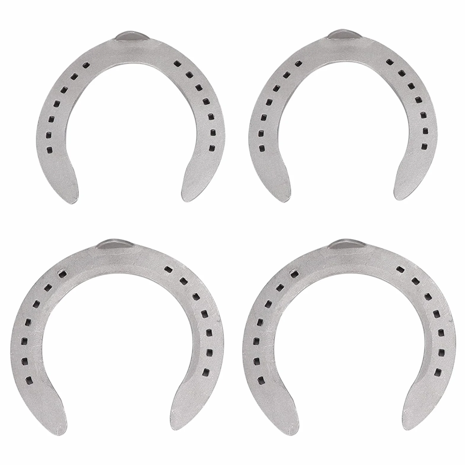 Kit de Fer à Cheval en Alliage d'aluminium 4 Pièces, Fers à Cheval de Sport Durables pour Les Courses de Chevaux avec Différentes Tailles pour Un Ajustement Optimal (4)