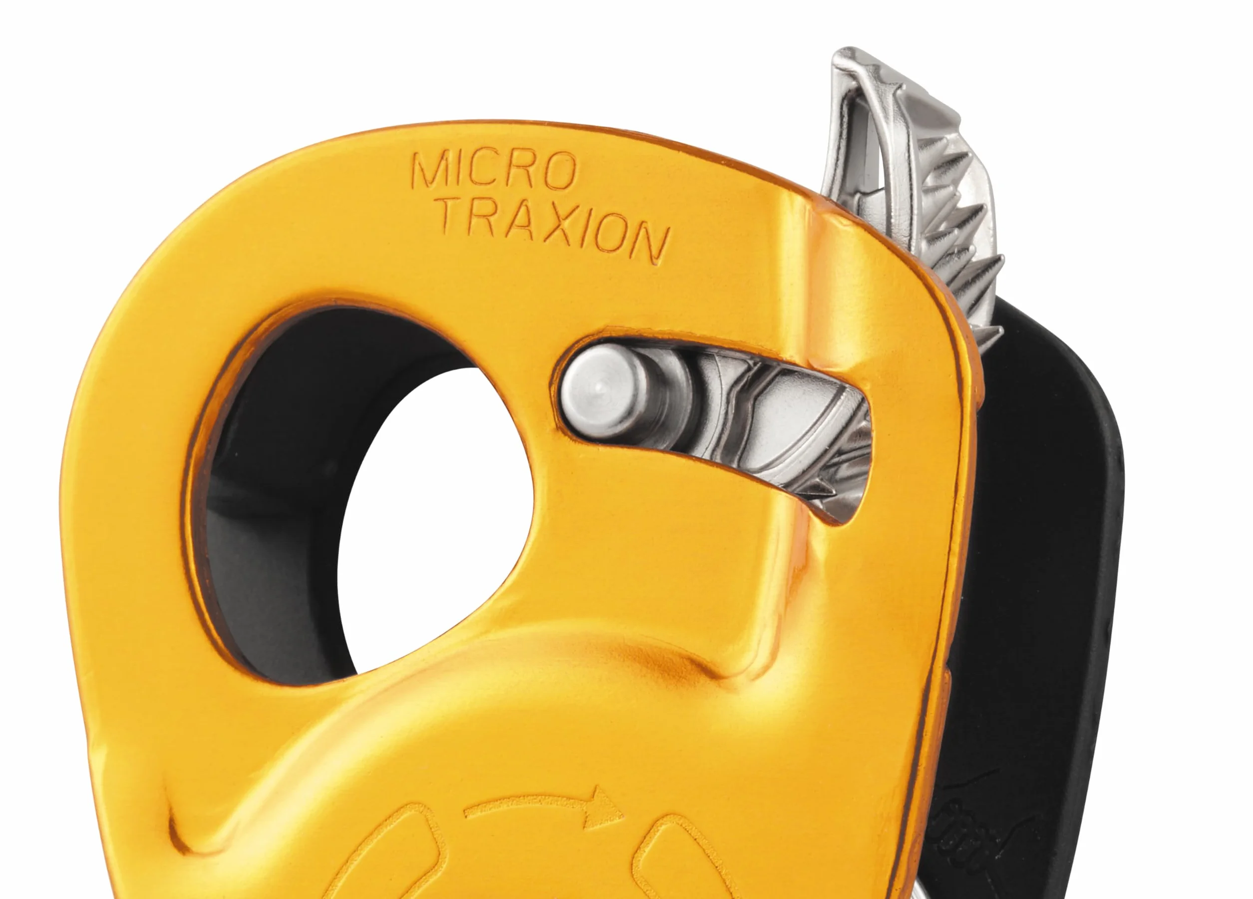 Petzl Unisex_Adult Seilrollen Micro Traxion Cable Pulley, Yellow, Standard Size