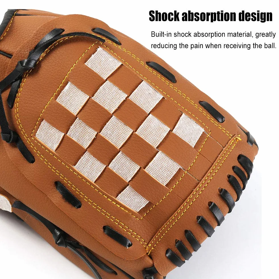 Gant de Baseball, Gants de frappeur de Sport, Gants de Baseball en Cuir PU Solide, Gants de Lanceur pour Enfant, 10,5 Pouces Gant à Gauche