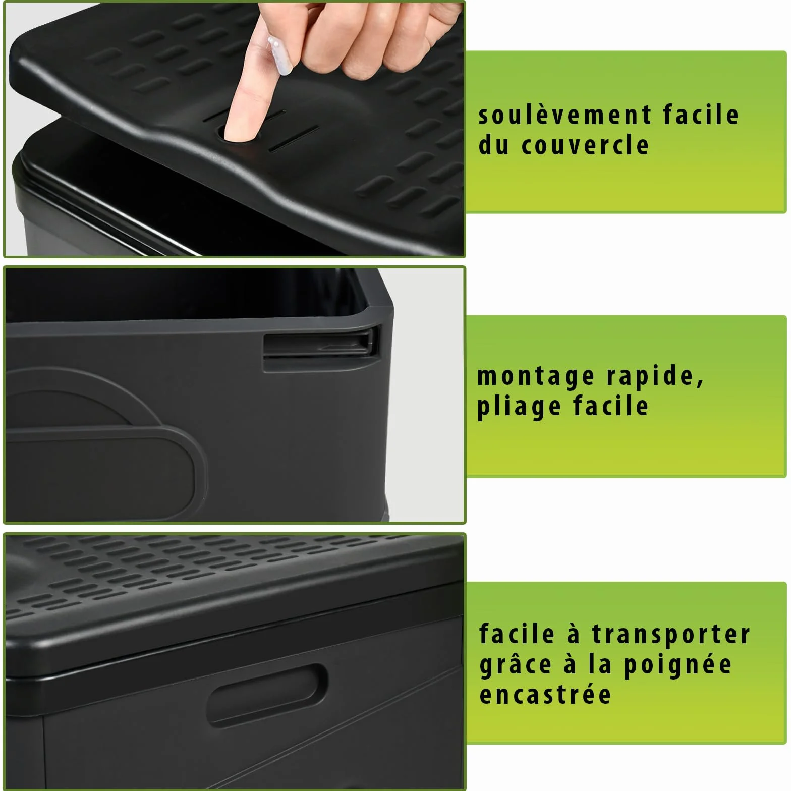 Montafox Toilette Portable Camping Max 150 kg Toilettes Mobiles WC Toilettes Pliables Sèches Séparées 12 Sachets Stables