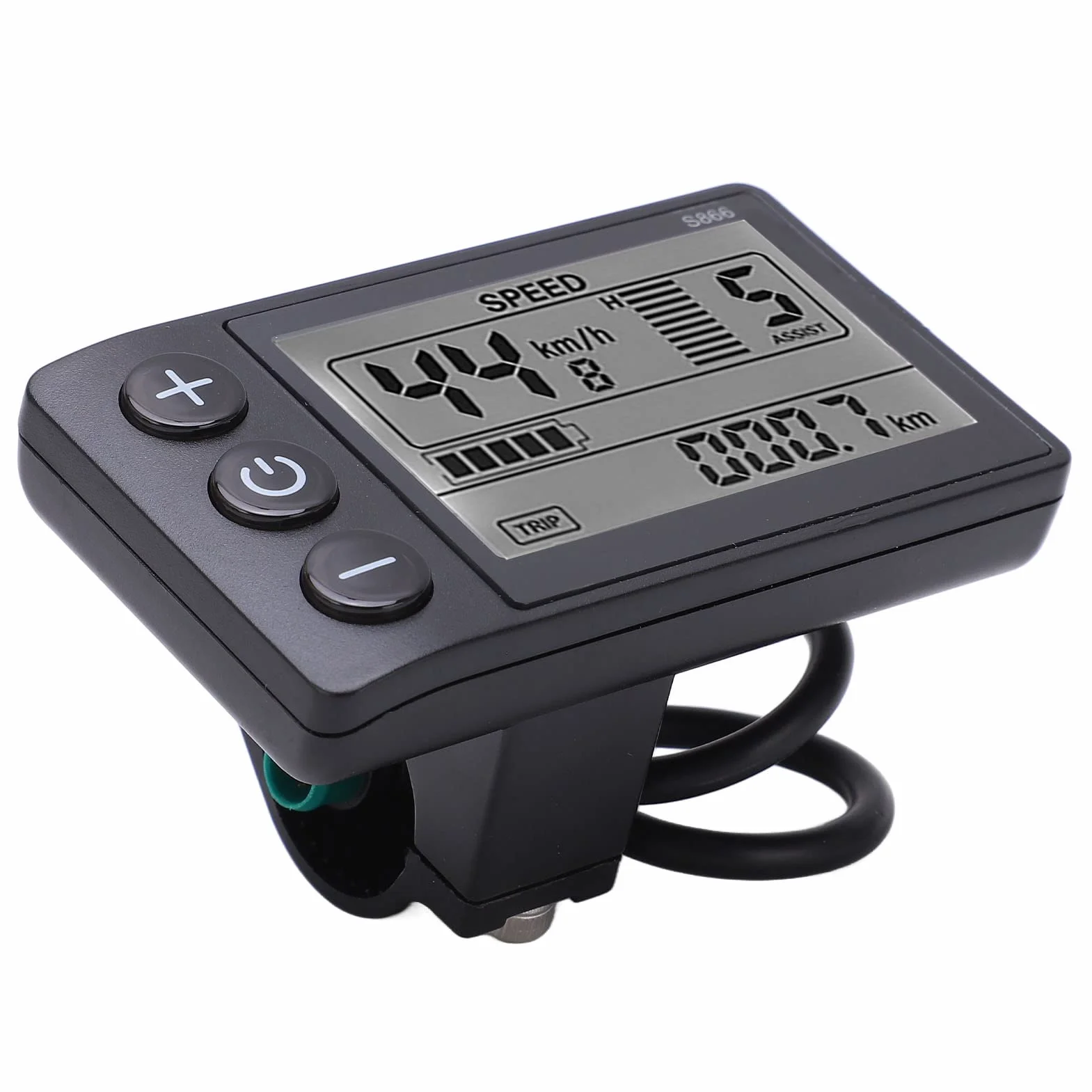 VBESTLIFE Affichage LCD Vélo Électrique Panneau Commande Grand Écran 24V 36V 48V Compteur Vitesse Multifonctionnel Étanche