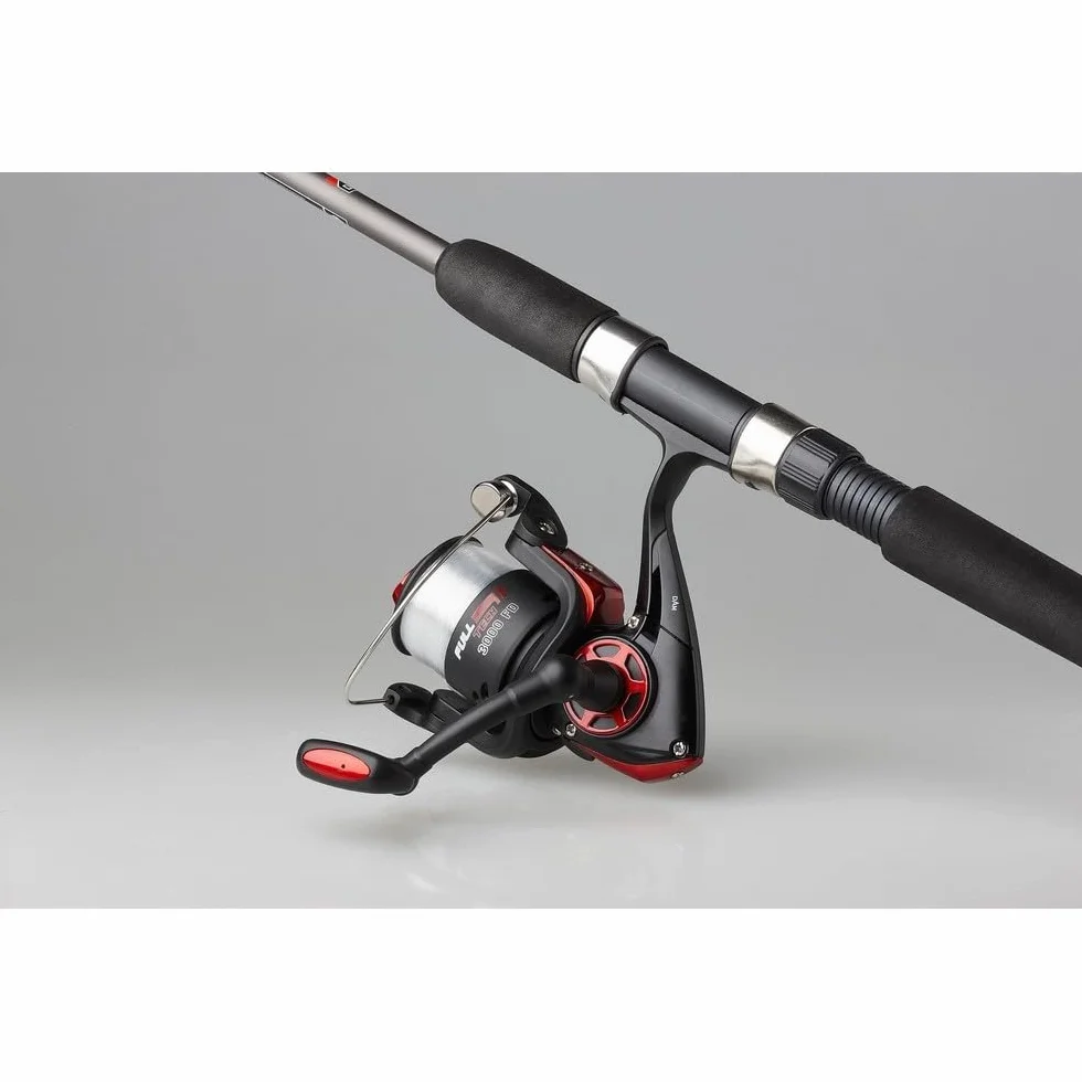DAM Full Tech Spinning Combo, Freshwater Angler Fishing Rod & Reel Pike Perch Zander & More, Strong Leightweight & Versatile, Black & Grey, 1.80m - 2.7m Moderate Fast Rod, 2000-4000 Size Reel