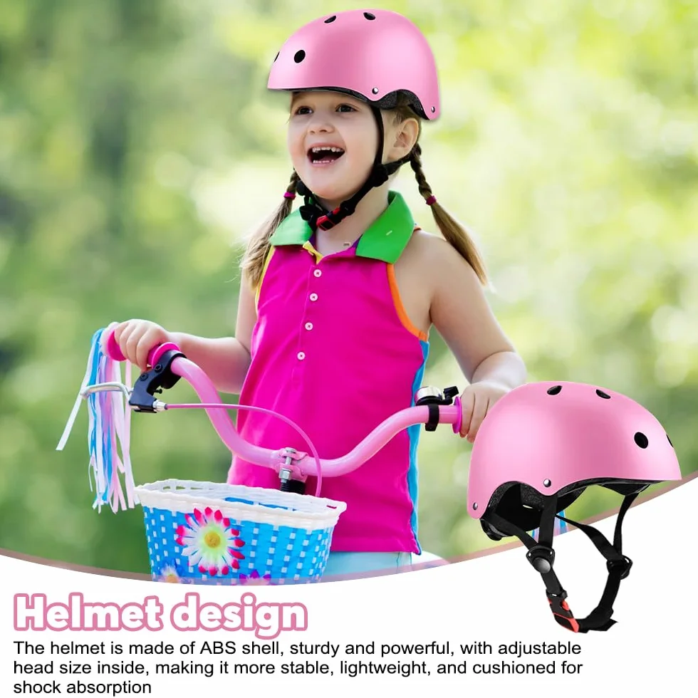 Casque Vélo Enfant Set Protection 5 en 1 Roller Skateboard Trottinette Garçons Filles 3-11 Ans