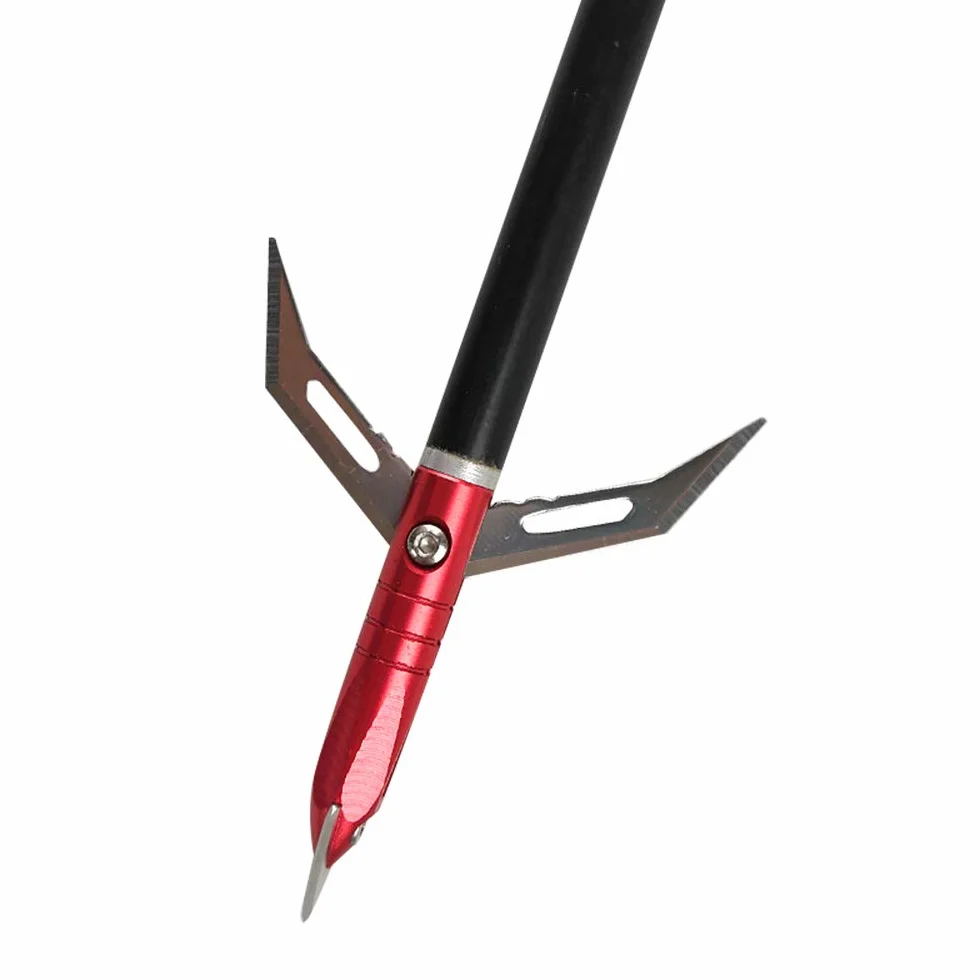 Pointes de flèche 100 Grains 3 Lames Têtes de Flèche Broadheads pour Chasse au Tir à l’Arc Arbalète