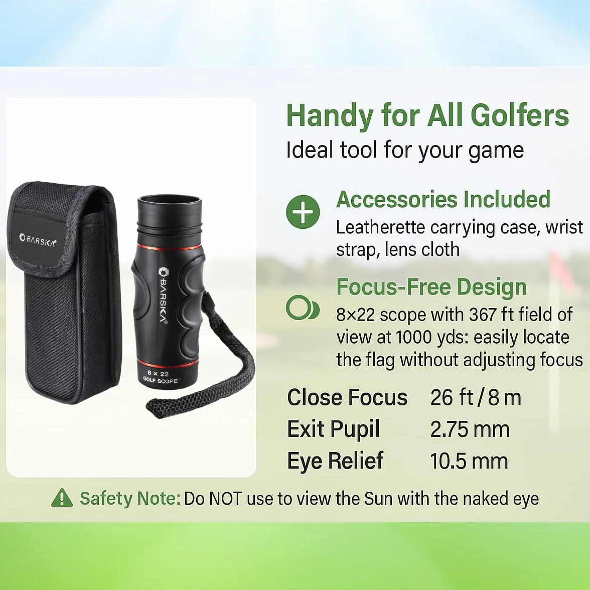 Barska Blueline Golf Scope Télémètre 8x22
