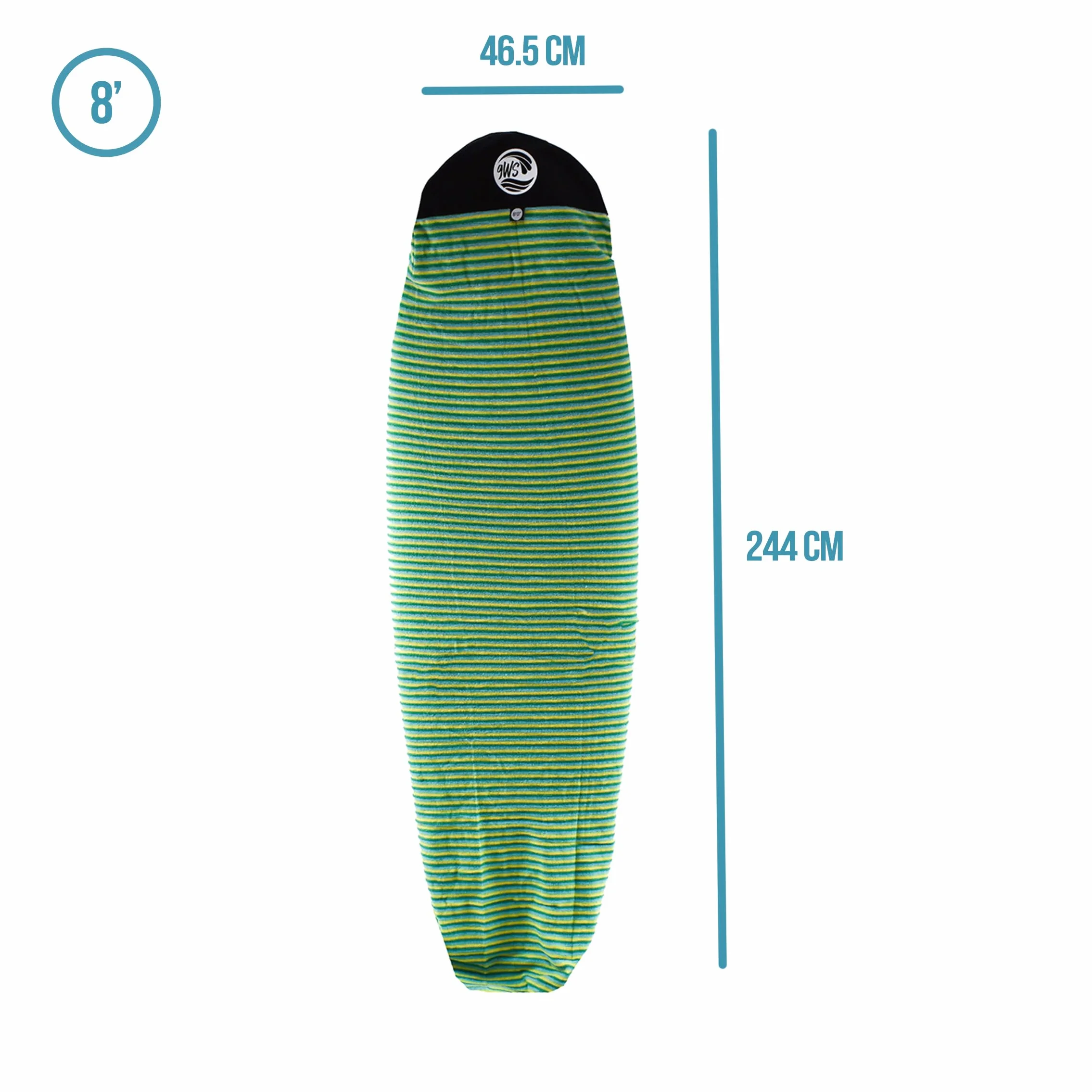 Housse Chaussette Surf 8' 244CM Vert