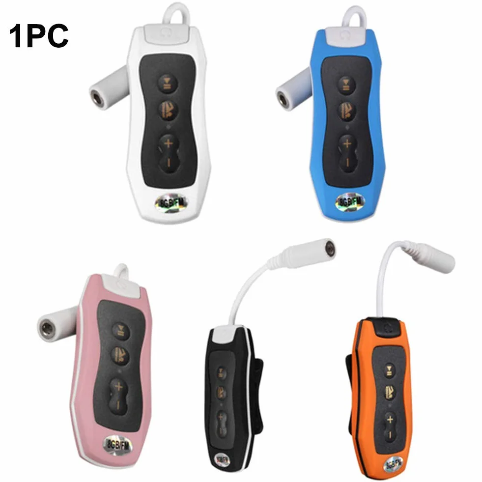 Lecteur MP3 portable étanche IPX8 radio FM rechargeable USB Orange