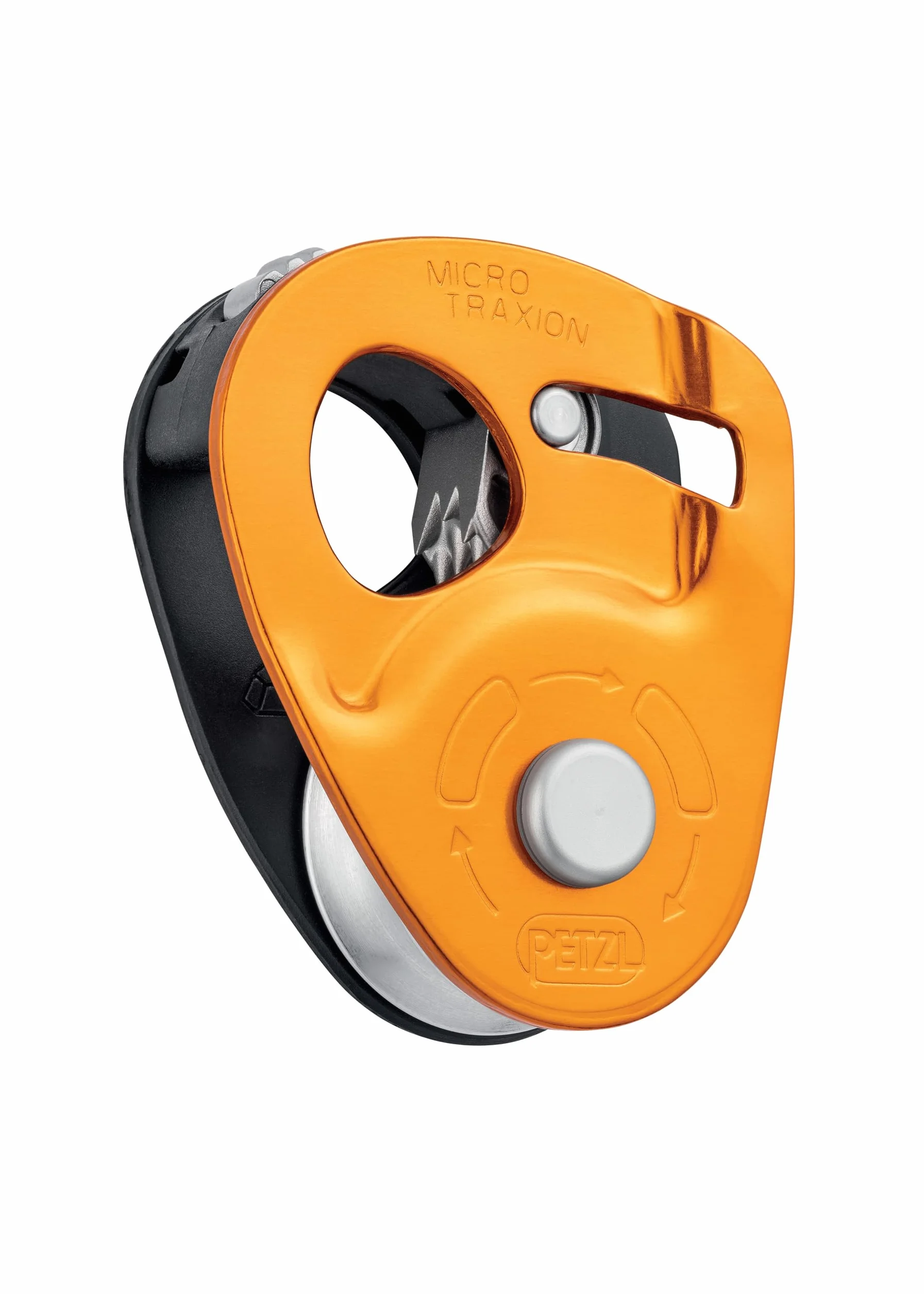 Petzl Unisex_Adult Seilrollen Micro Traxion Cable Pulley, Yellow, Standard Size