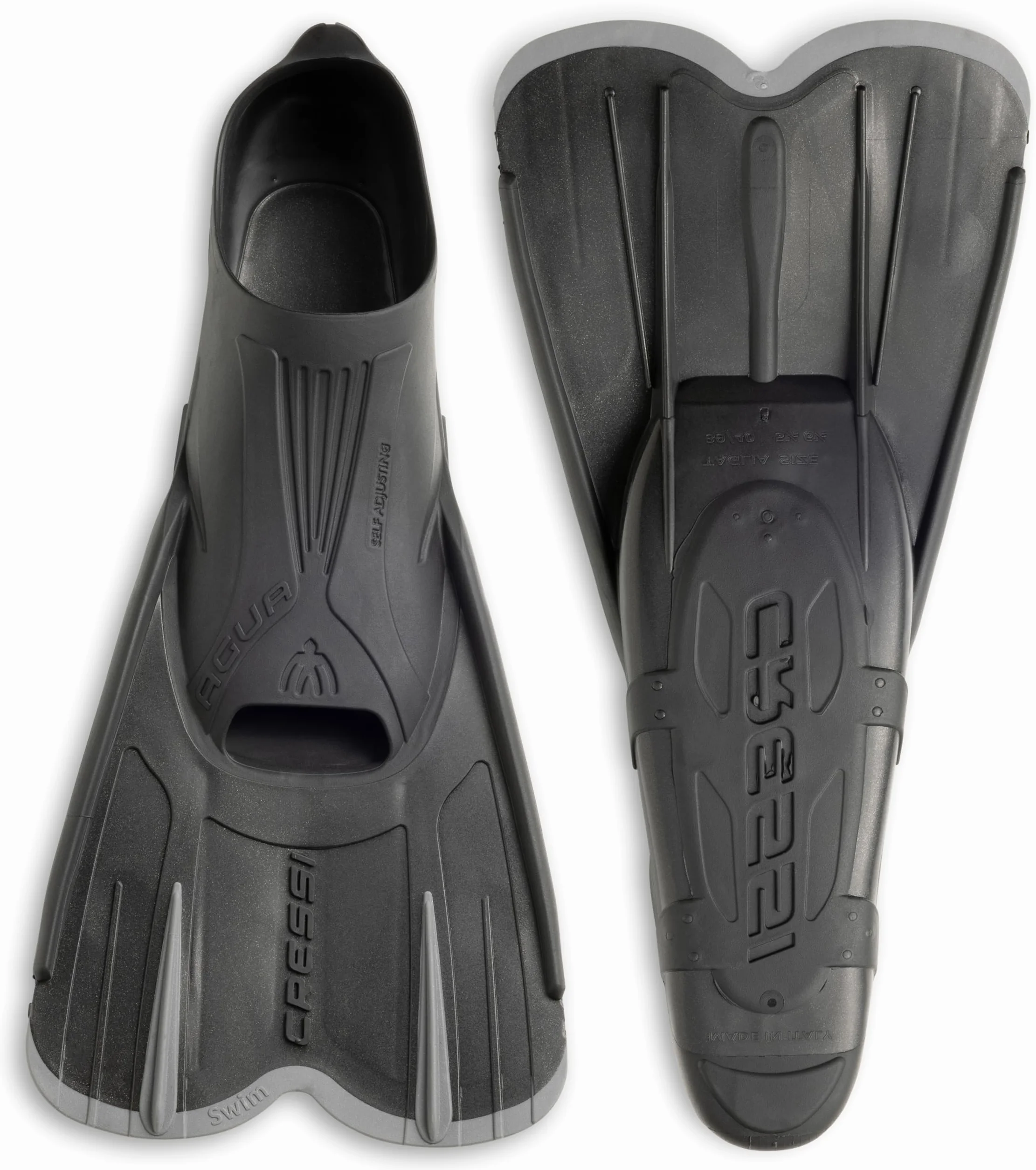 Cressi Agua Short Fins - Palmes Courtes Légères et Réactives pour la Natation et Snorkeling, Unisexe Adultes et Enfants
