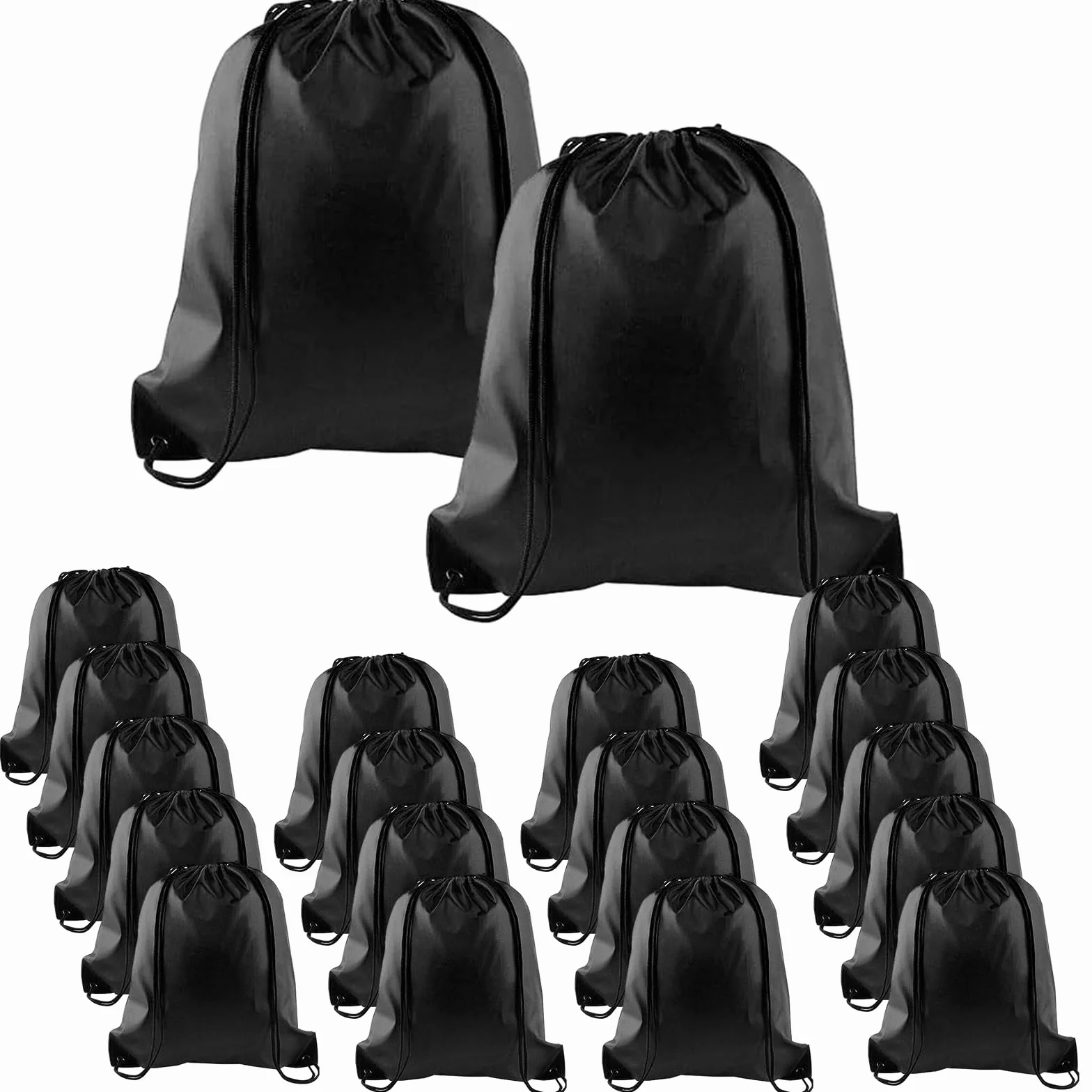 DAJAVE Lot de 20 Sac à dos Sport Gym Sack Sport Gymnastique Natation Sac Cordon de Sport Imperméable Voyage Chaussures école maternelle Adultes et Enfants