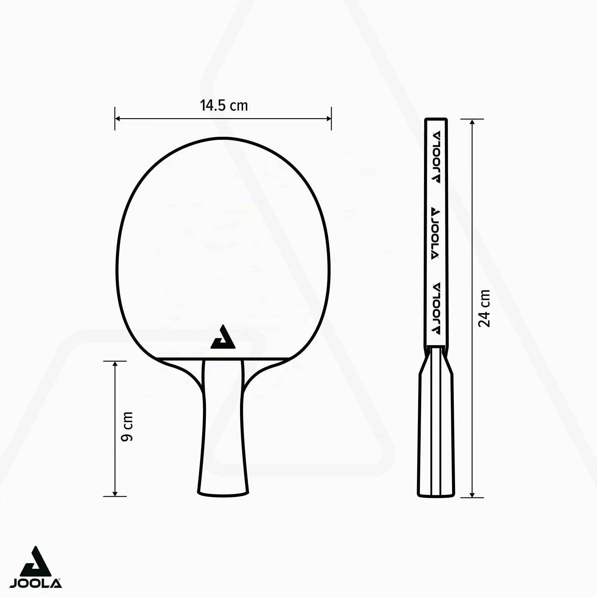 JOOLA Raquette de Tennis de Table Tête de Cheval Junior Pro ITTF 5 étoiles Enfant, 1.8 mm