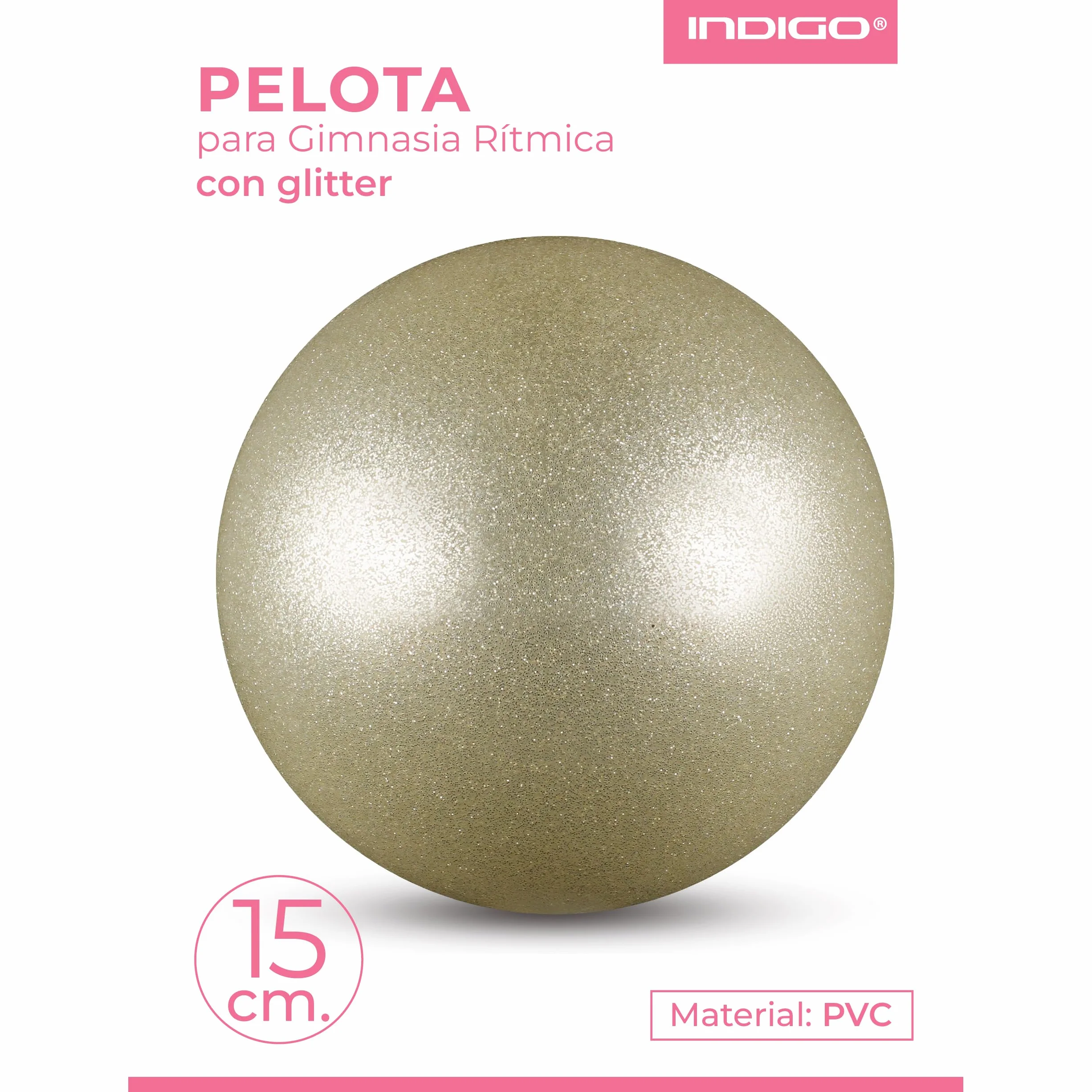 DRUNA Ballon Gymnastique Rythmique Glitter 300 g 15 cm