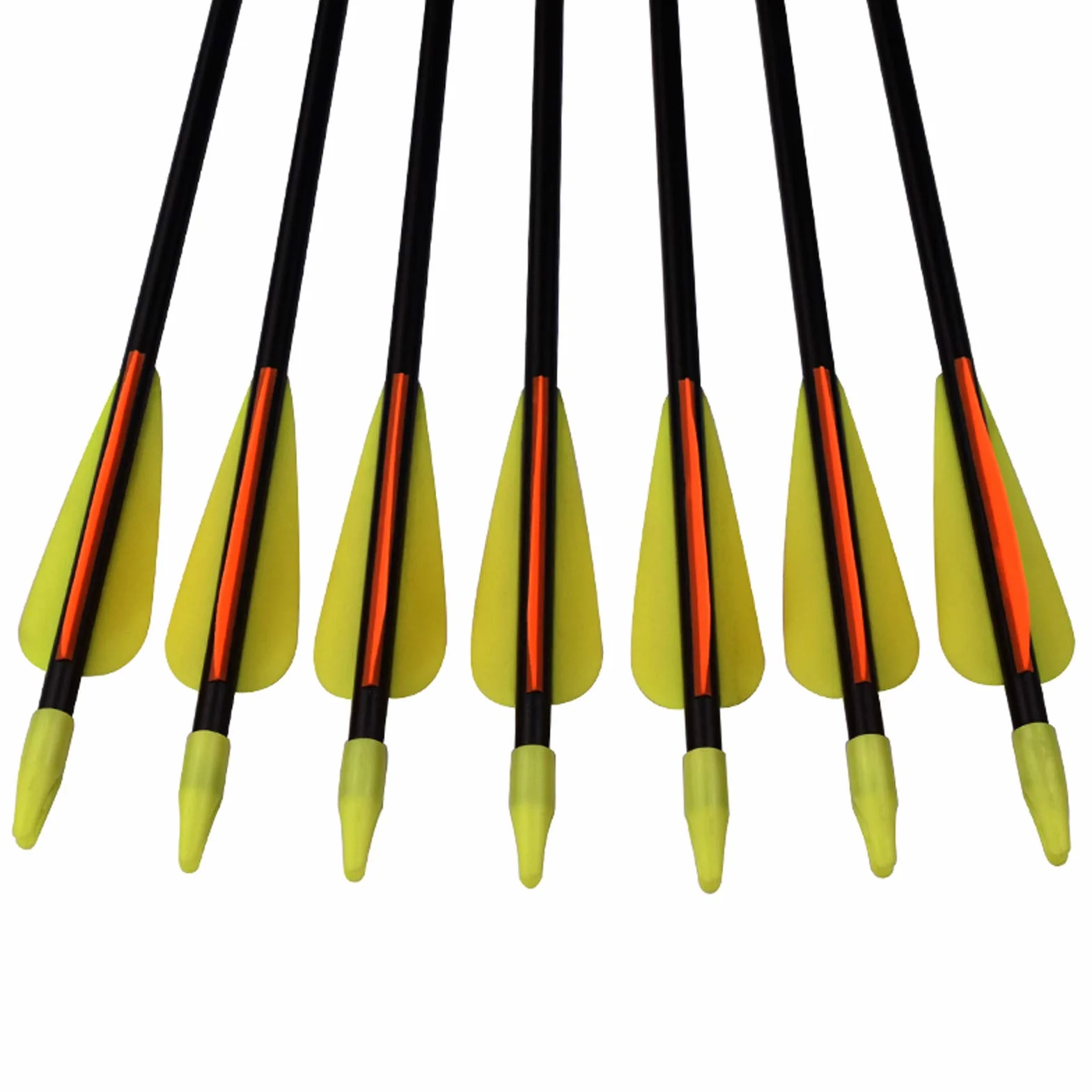 Flèches en Fibre de Verre Flèches d'entraînement 30 Pouces avec Tube de Support de flèche Arcs Classiques en Verre de sécurité adaptés aux Jeunes Enfants Femme débutant