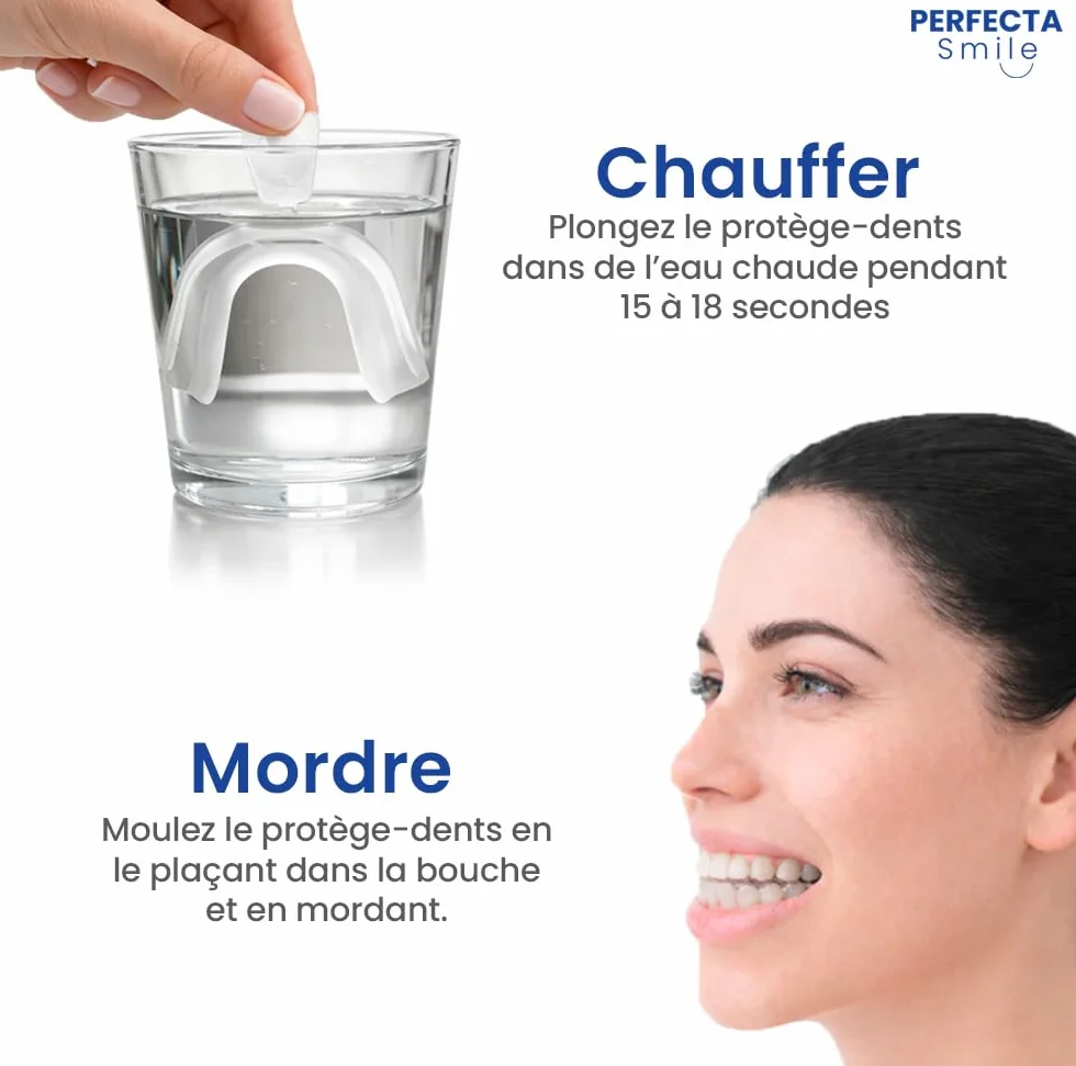 Boston Tech Lot de 10 attelles dentaires pour bruxisme nocturne | Protège-dents pour combler et serrer les dents | Ajustement personnalisé | Utilisation pour le sommeil et le sport | Sans BPA | Étui