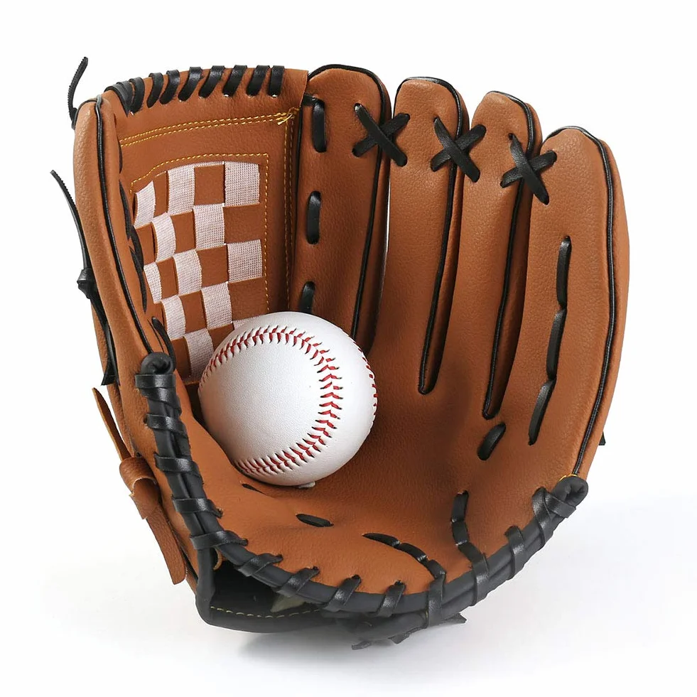 Gant de Baseball, Gants de frappeur de Sport, Gants de Baseball en Cuir PU Solide, Gants de Lanceur pour Enfant, 10,5 Pouces Gant à Gauche