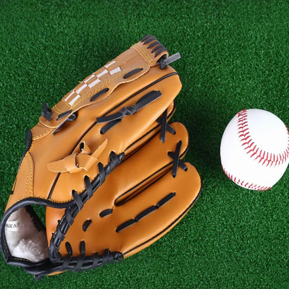 Gant de Baseball, Gants de frappeur de Sport, Gants de Baseball en Cuir PU Solide, Gants de Lanceur pour Enfant, 10,5 Pouces Gant à Gauche