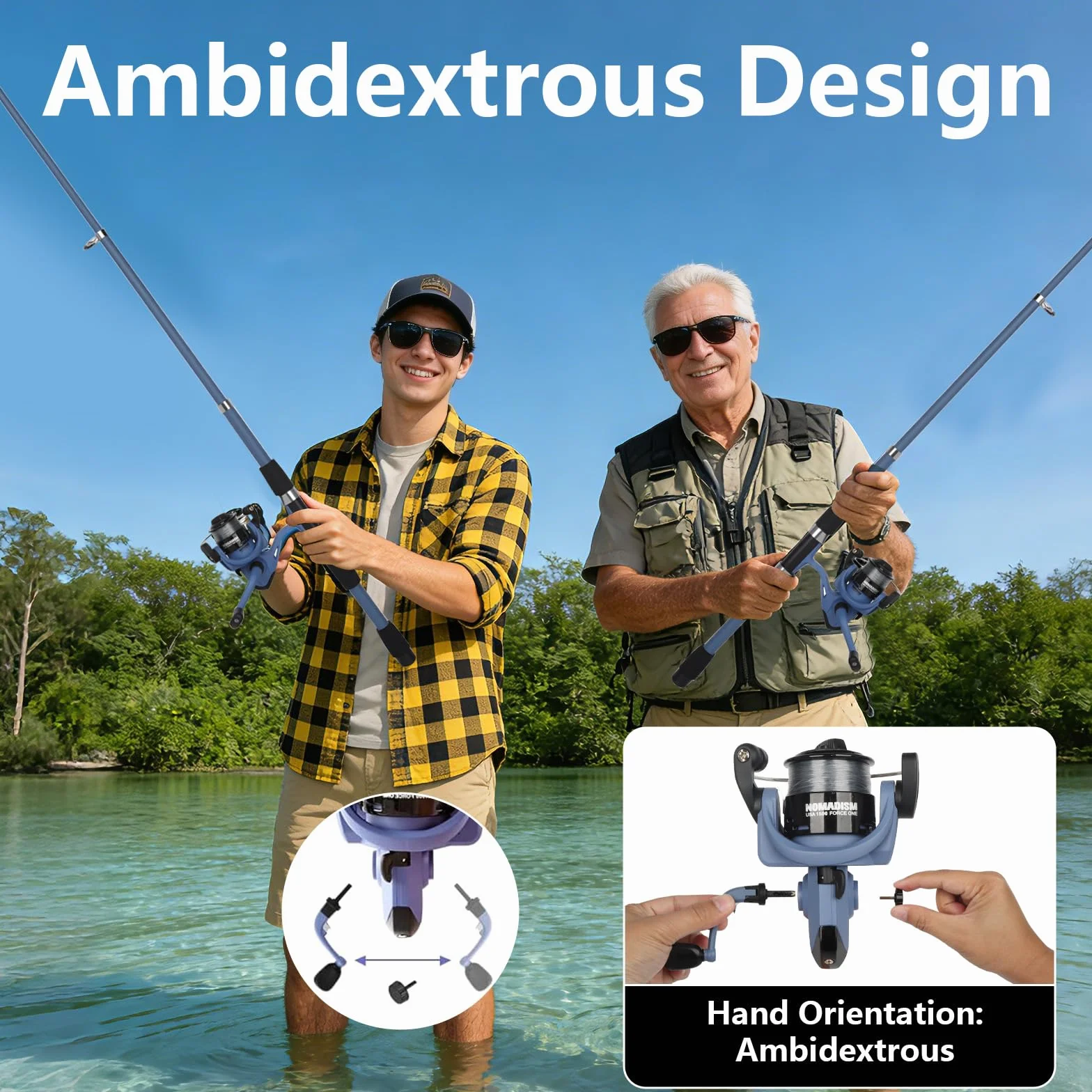 Ensemble de pêche pour Enfants Canne télescopique Fibre de Carbone Ultra légère