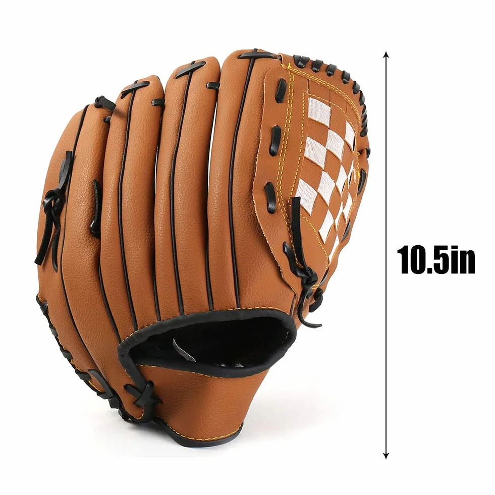 Gant de Baseball, Gants de frappeur de Sport, Gants de Baseball en Cuir PU Solide, Gants de Lanceur pour Enfant, 10,5 Pouces Gant à Gauche