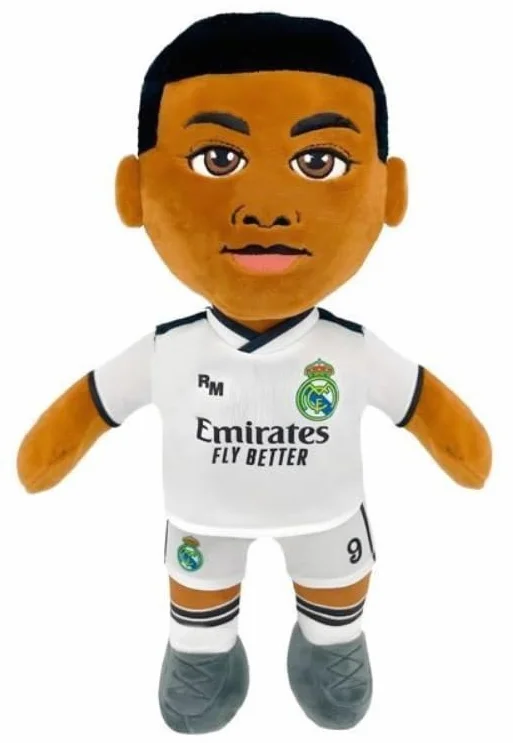 Kylian Mbappé Peluche Real Madrid 40 cm - Licence officielle