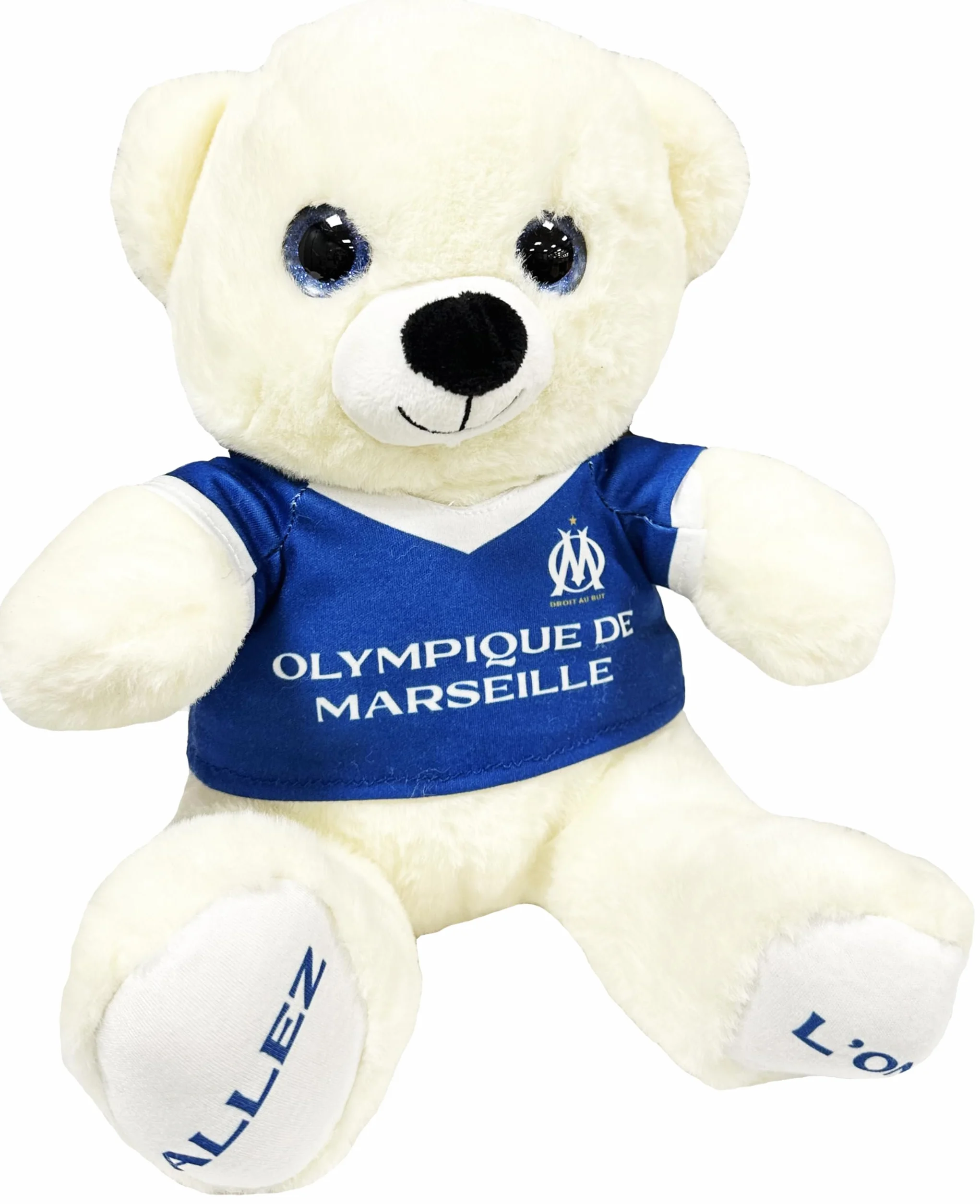 OLYMPIQUE DE MARSEILLE Grande Peluche Ours Om 60 cm Collection Officielle
