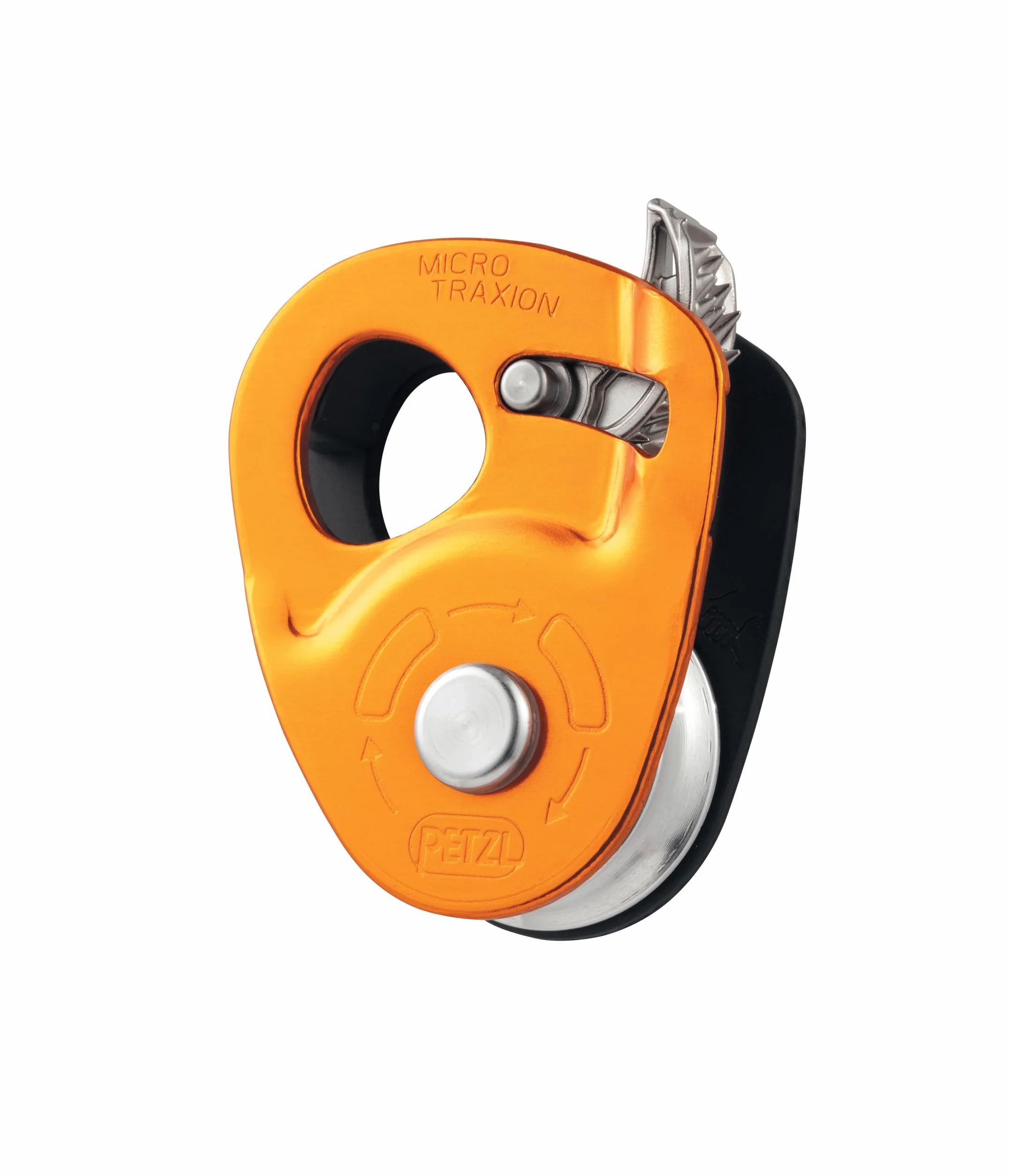 Petzl Unisex_Adult Seilrollen Micro Traxion Cable Pulley, Yellow, Standard Size