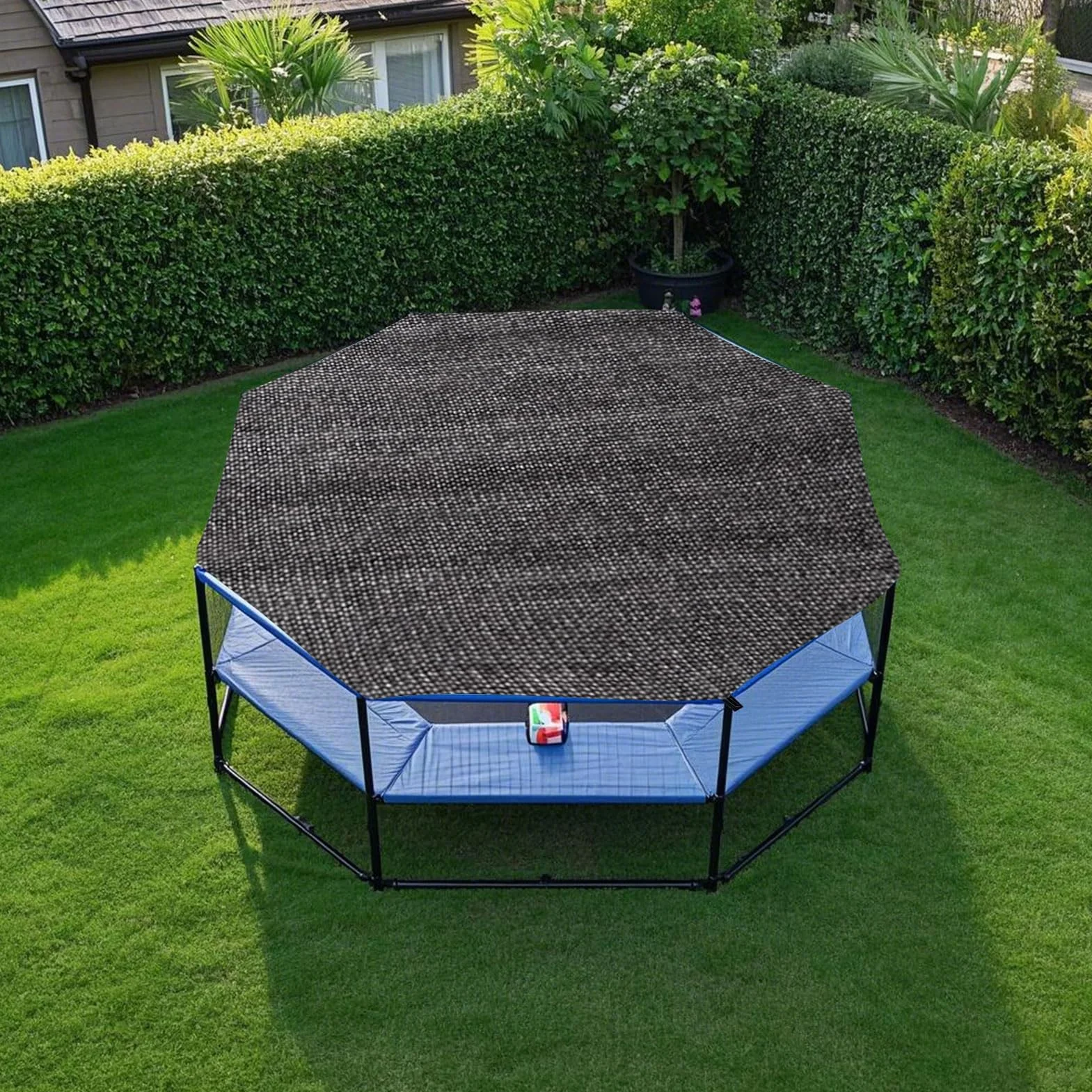FUFRE Bâche de protection solaire pour trampoline - Diamètre : 183, 244, 305, 366 cm - Pour 6/8 barres - Résistant aux UV - Accessoire de trampoline