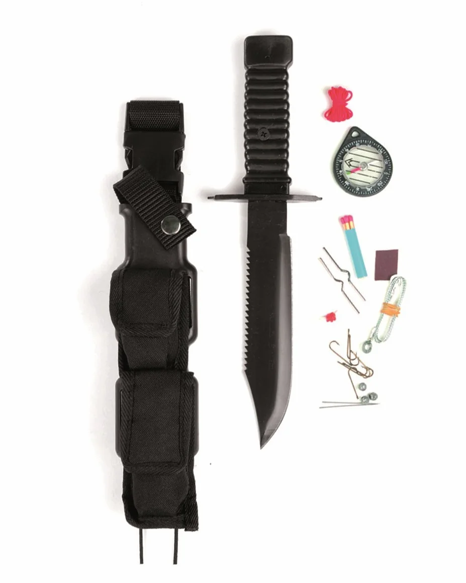 Mil-Tec Couteau de survie acier 420 accessoires