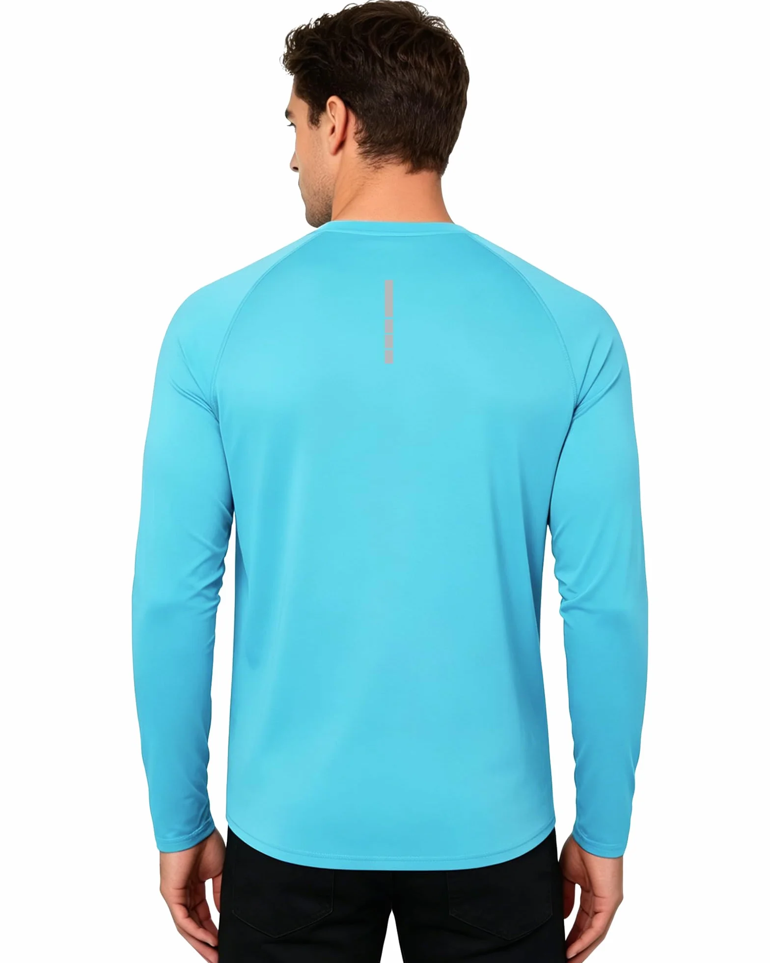 FUXERT Lot de 3 Chemises Rashguard à Manches Longues pour Homme, Protection Solaire UPF 50+, séchage Rapide, entraînement et randonnée