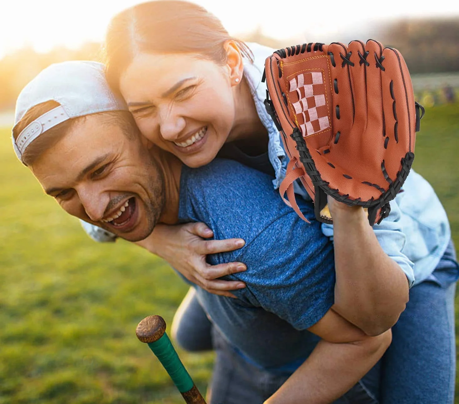 Baseball frappeur de Sport avec Cuir PU de Baseball Réglable et Confortable 12,5 Pouces à Gauche