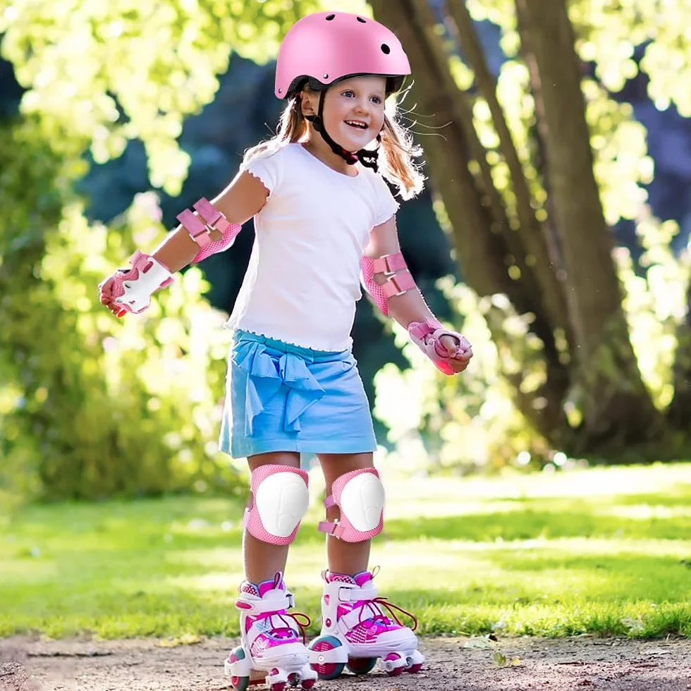 Casque Vélo Enfant Set Protection 5 en 1 Roller Skateboard Trottinette Garçons Filles 3-11 Ans