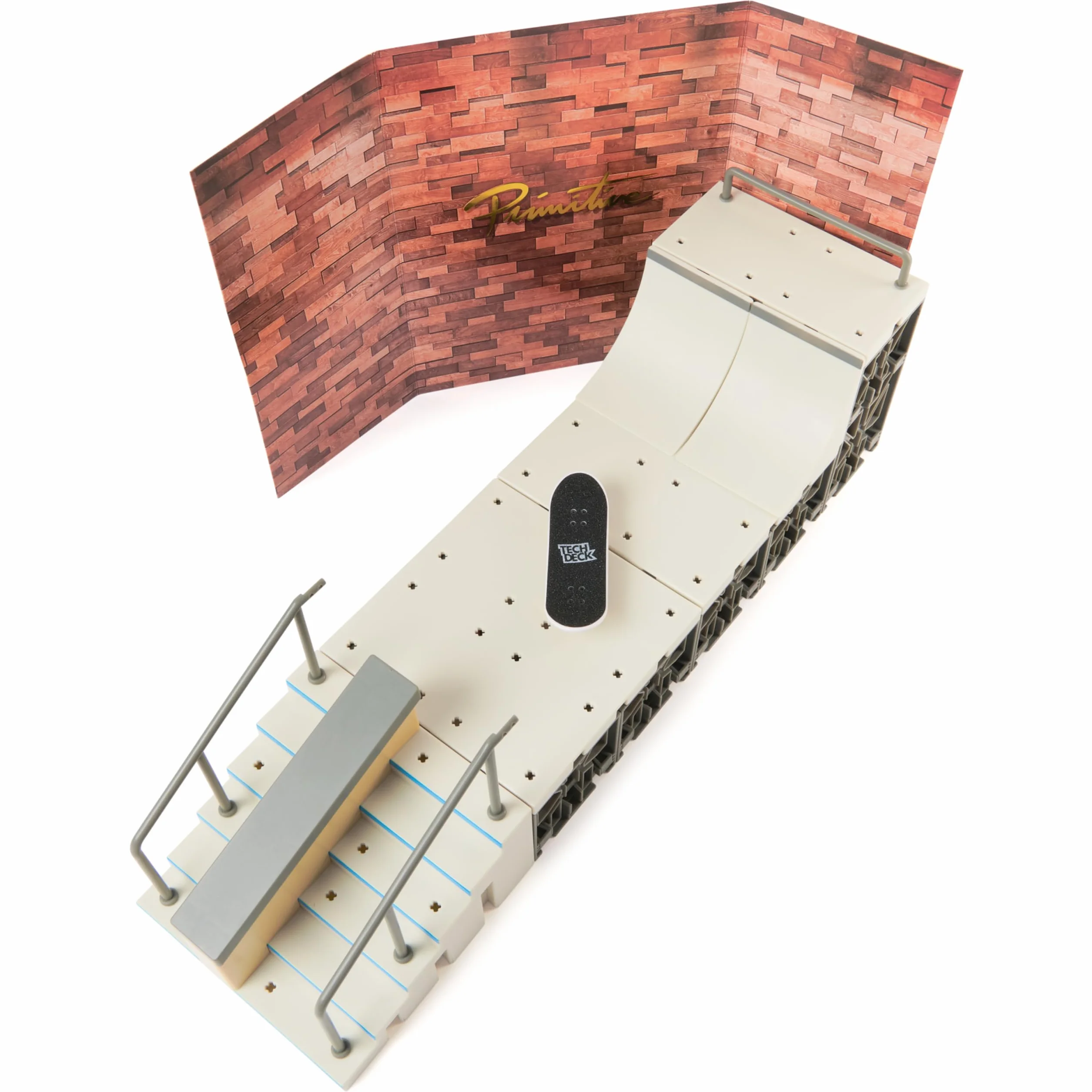 Spin Master Tech Deck Primitive Skate Park de X-Connect Kit de rampes personnalisables et constructibles avec une planche à doigts pour enfants à partir de 6 ans