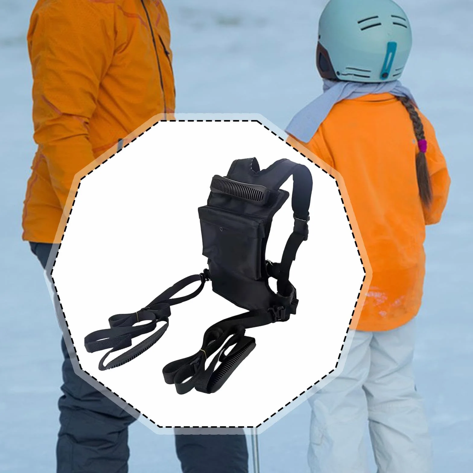 F Fityle Harnais de Ski et de Snowboard pour Enfants, Corde de Traction pour Le Ski, Apprentissage du Ski, Harnais d'entraînement pour Le Patin, Accessoires de Ski pour Enfant Garçon Fille Débutants