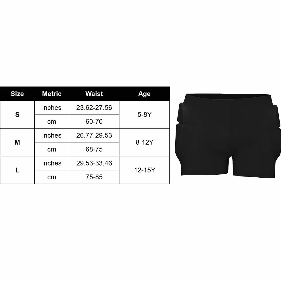 Short rembourré 3D protection hanches fesses skateboard snowboard patinage équitation cyclisme