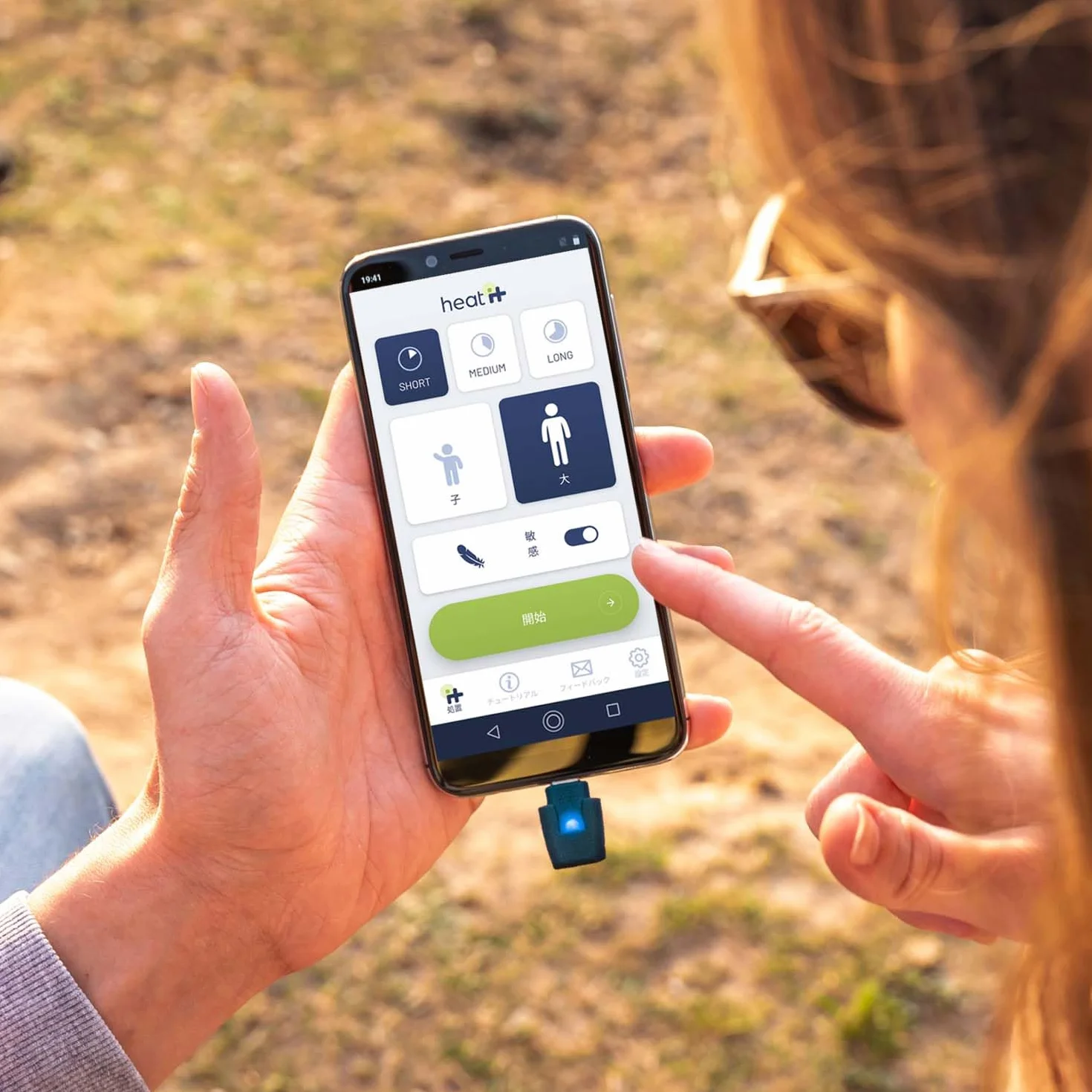 heat it - Soulage les piqûres d'insectes avec le smartphone, réduit la démangeaison par la chaleur concentrée - sans chimie, compact et efficace - pour Android & iPhone 15/16 (USB-C)