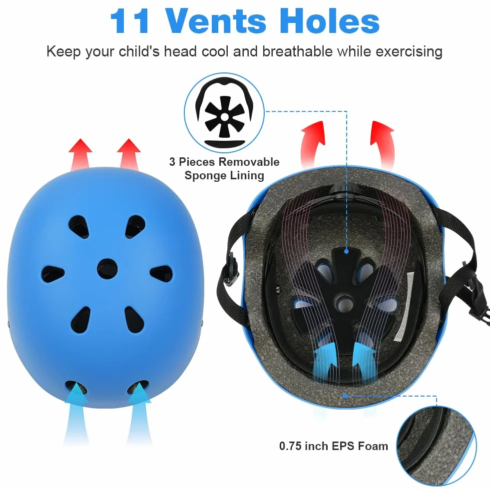 Flintronic Casque Vélo Enfant 3-13 Ans Protection Cyclisme Roller Skate Scooter