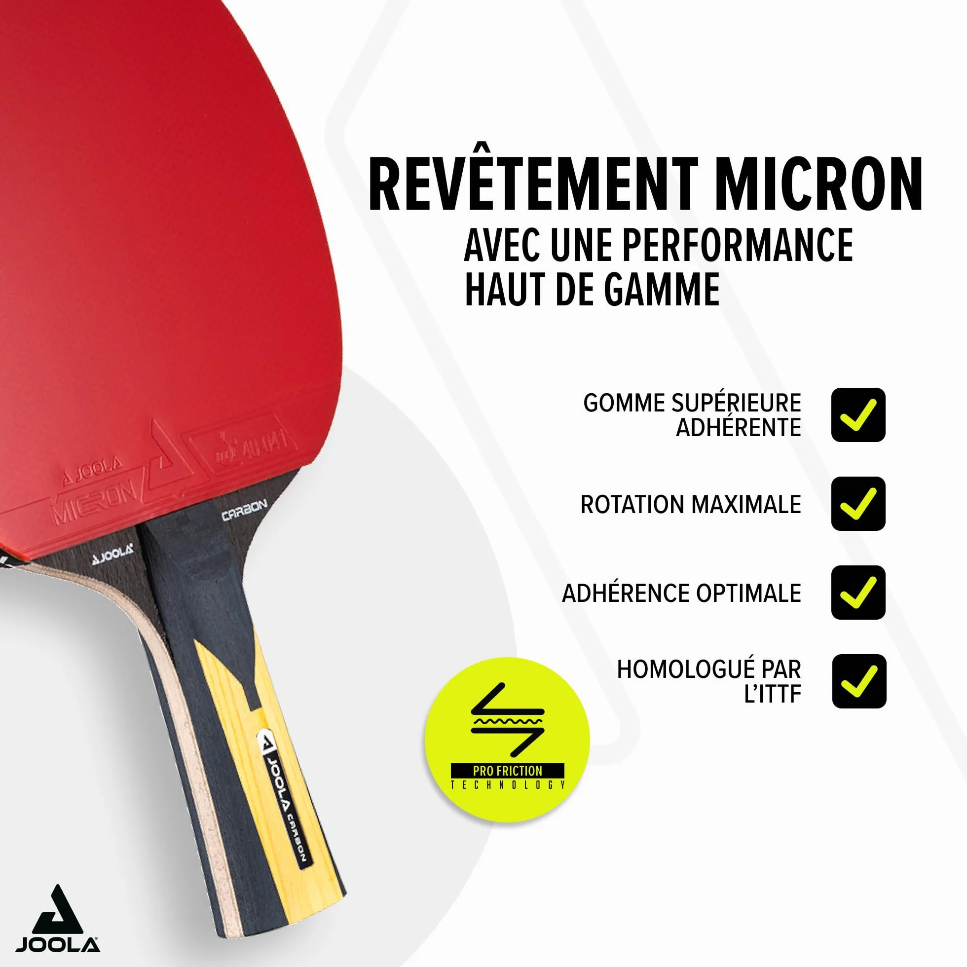 JOOLA CARBON PRO Raquette de tennis de table compétition ITTF