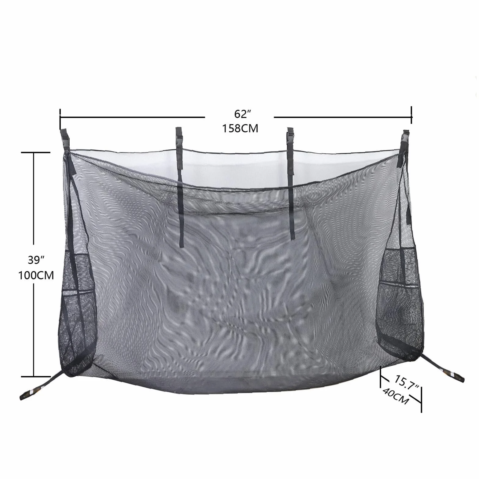 Grand Filet de Rangement Suspendu, Organisateur de Rangement pour Bouées de Piscine, Filet de Rangement pour Ballons de Basket-ball,