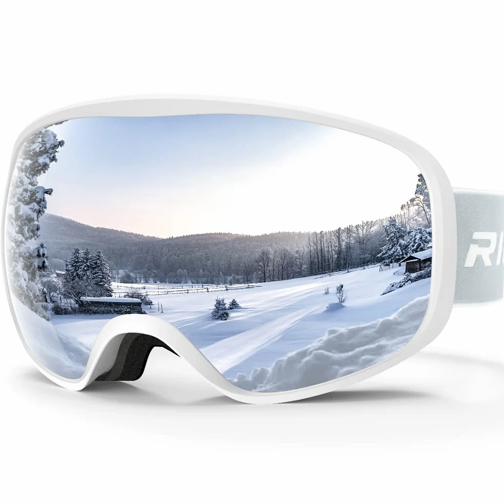 Masque et Lunettes de Ski Moto Skateboard supérieure pour Homme Femme, 100% Anti-UV, Anti-poussière, Anti-Buée, Coupe-Vent double lentille Motoneige Moto Lunettes Ski Goggles, pour Ski, Surf
